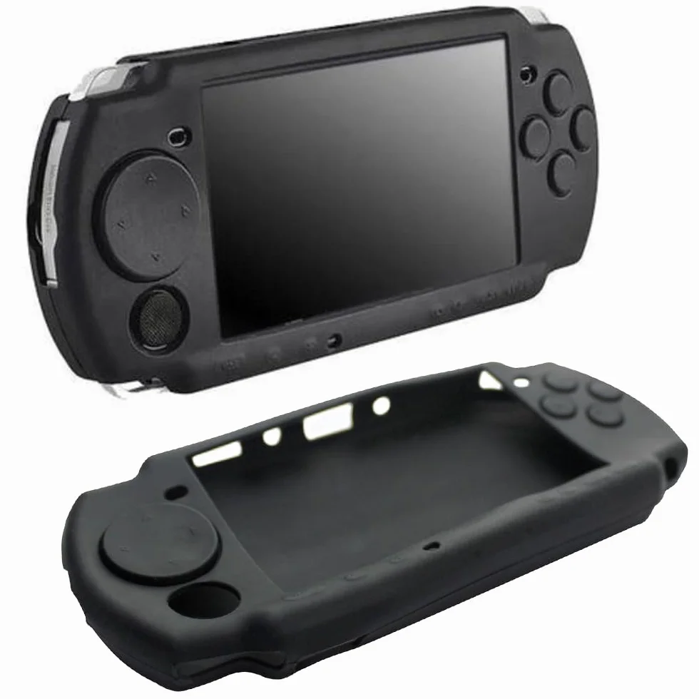 OSTENT Miękki ochraniacz silikonowy pokrowiec podróżny pokrowiec do Sony PSP 2000/3000 kolor czarny