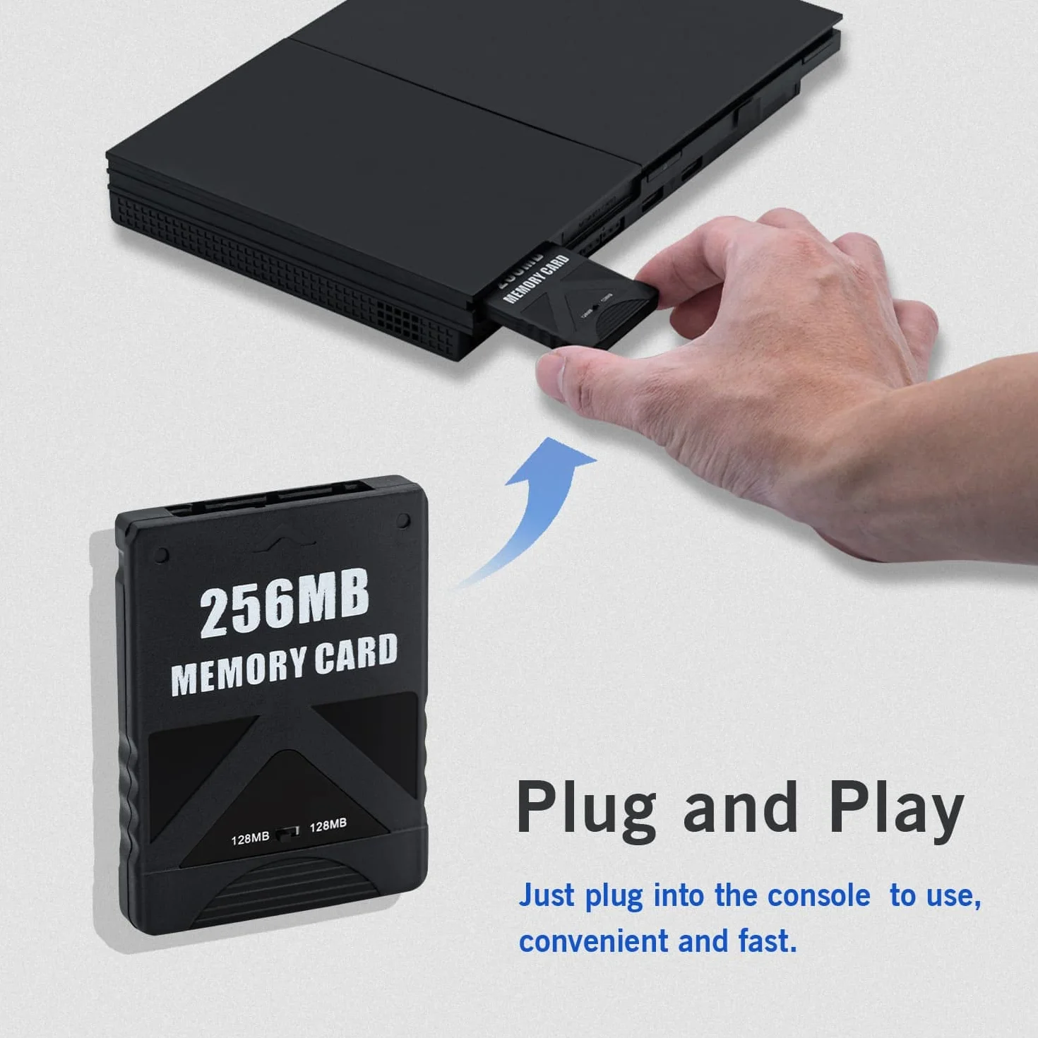 Mcbazel Karta pamięci 256 MB dla graczy do konsoli PS2/ PS2 Slim