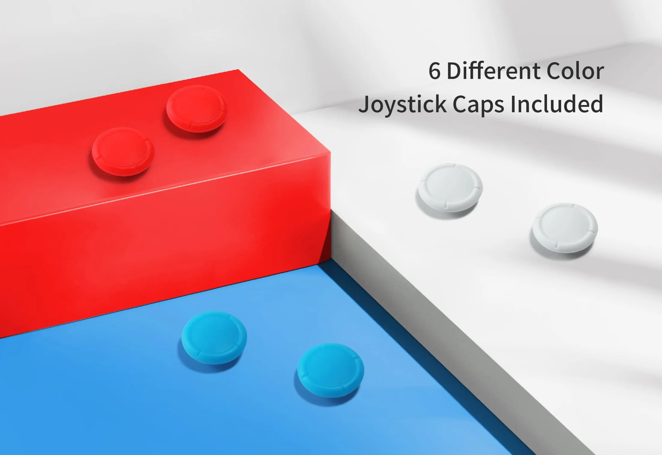 RunSnail for GuliKit TMR Joystick Zamienny Joycon 2Pcs, Bez Dryftu, Wysoka Precyzja, Elektromagnetyczny Joystick TMR Zestawem, 4 Kolorowe Nakładki na Gałki, Kompatybilny Switch/OLED/Lite