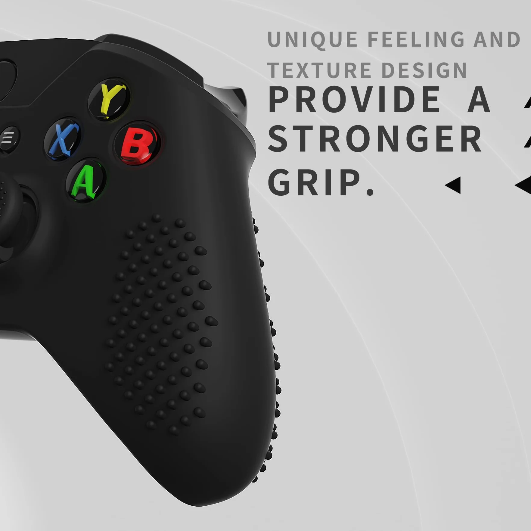 eXtremeRate Miękkie antypoślizgowe silikonowe etui pokrowiec na kciuk kij nakładki ochronne skórki do kontrolera Xbox One S/Xbox One X czarny