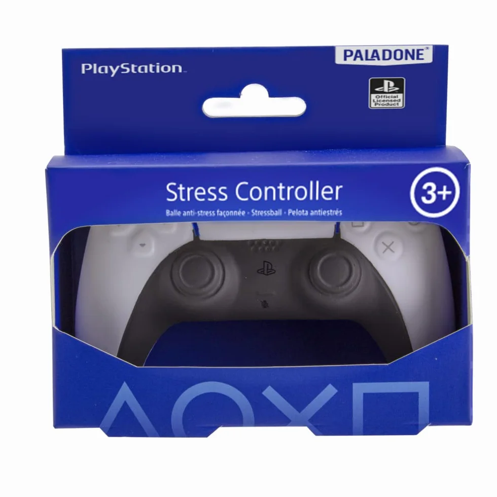 Paladone - Playstation piłka do ćwiczeń palców i antystresowa zabawka | Prezent dla graczy w domu lub biurze, PP9404PS, biały, mały