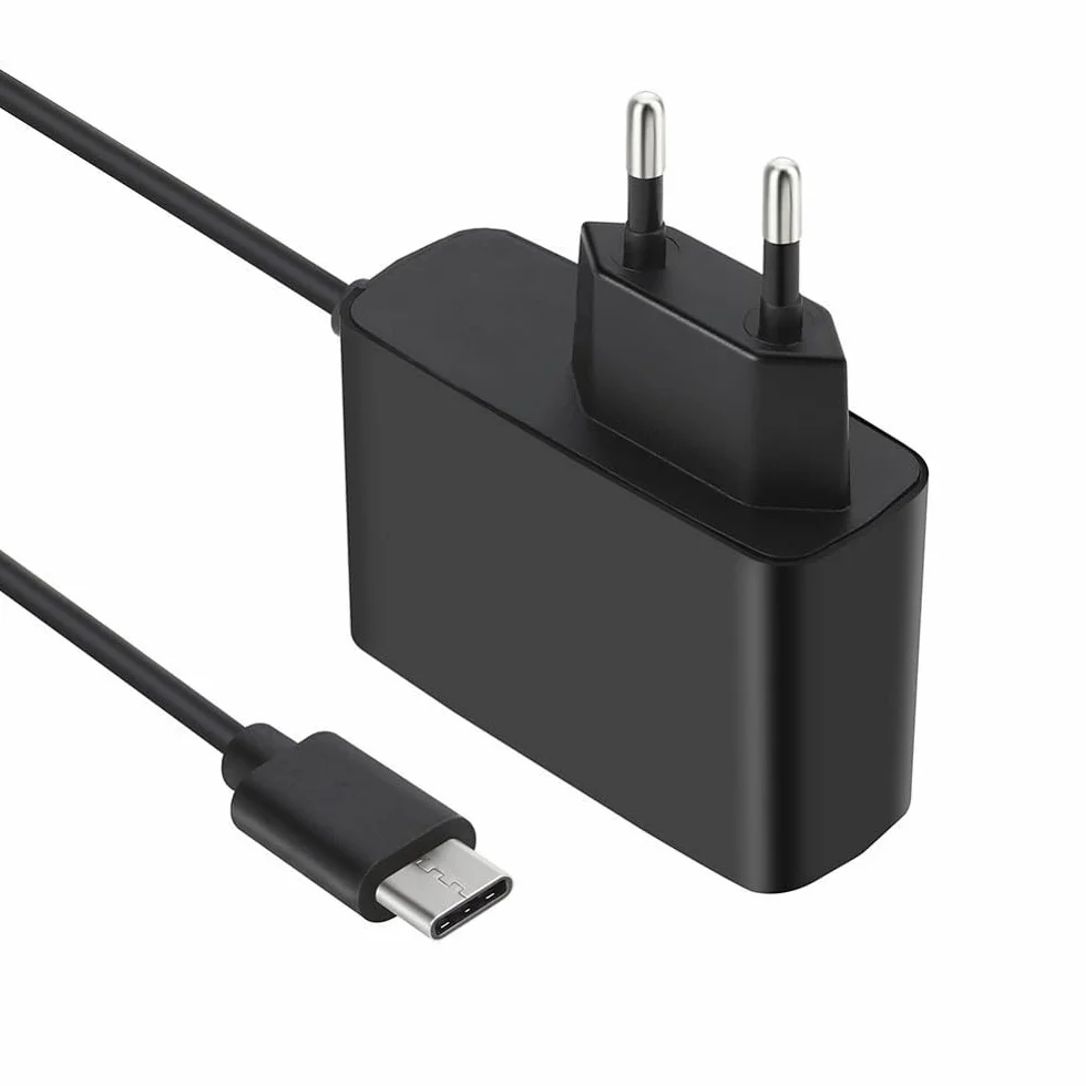 Ładowarka USB typu C do przełącznika Nintendo, bardzo mocny zasilacz sieciowy 2,4 A, ładowarka ścienna, szybkie ładowanie, 1,5 m, czarna