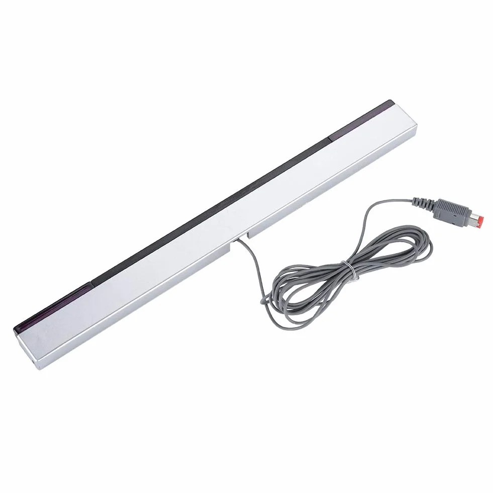 Wii Sensor Bar przewodowy odbiornik z czujnikiem podczerwieni, pasek czujnika do gier, do WII U dla WII