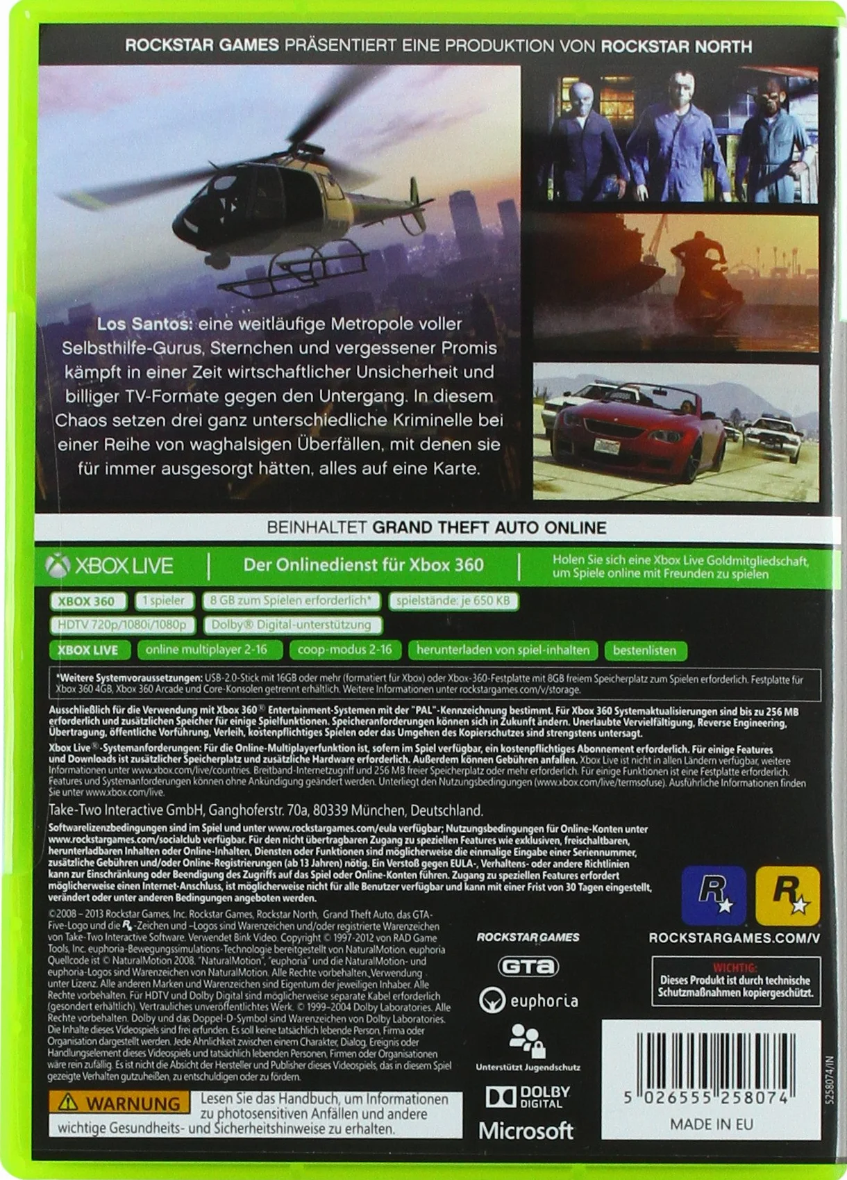 Grand Theft Auto V - Standard Edition [Xbox 360] – wersja niemiecka