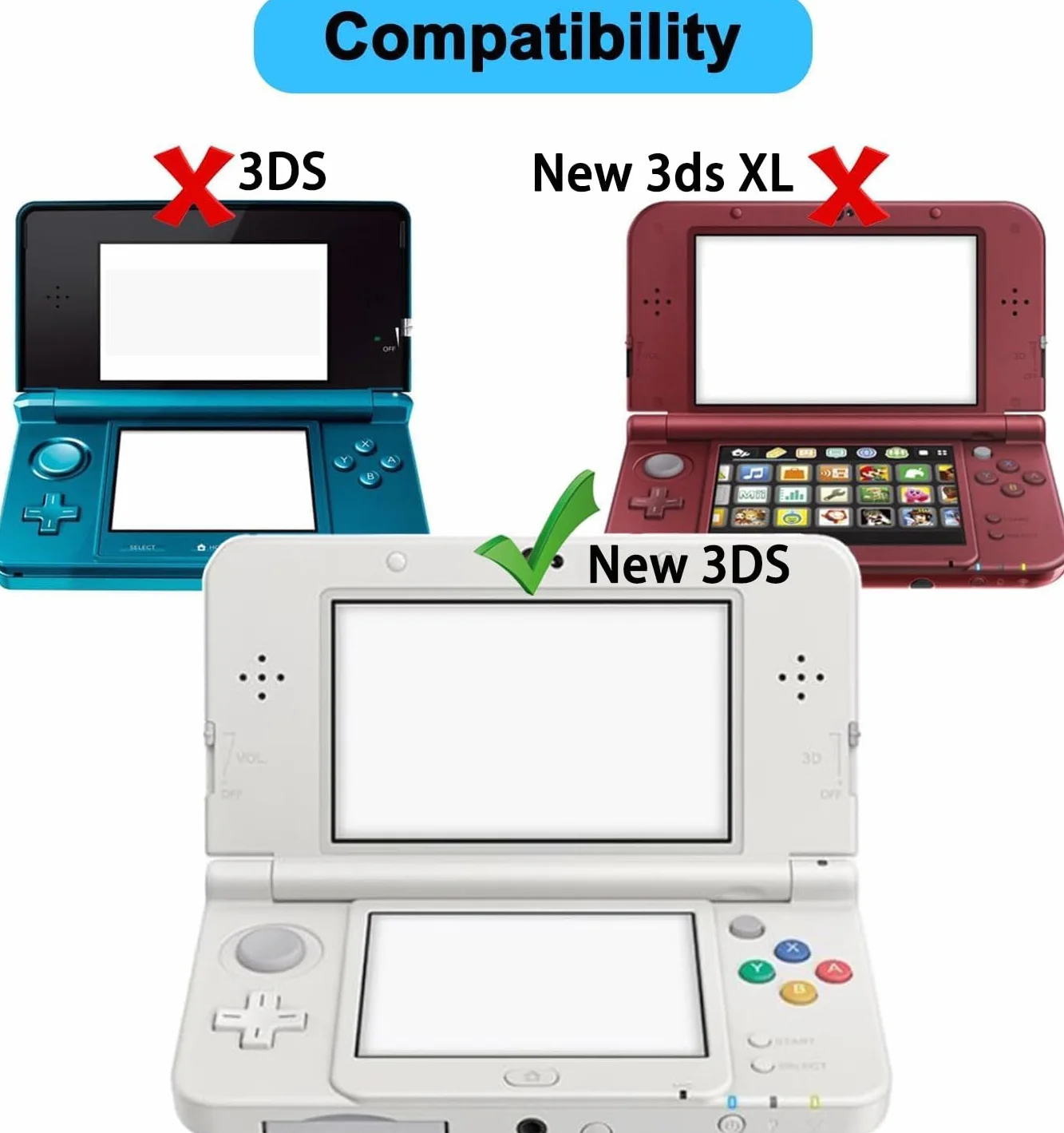 OSTENT Twarde kryształowe etui przezroczysta skóra pokrowiec na konsolę Nintendo New 3DS