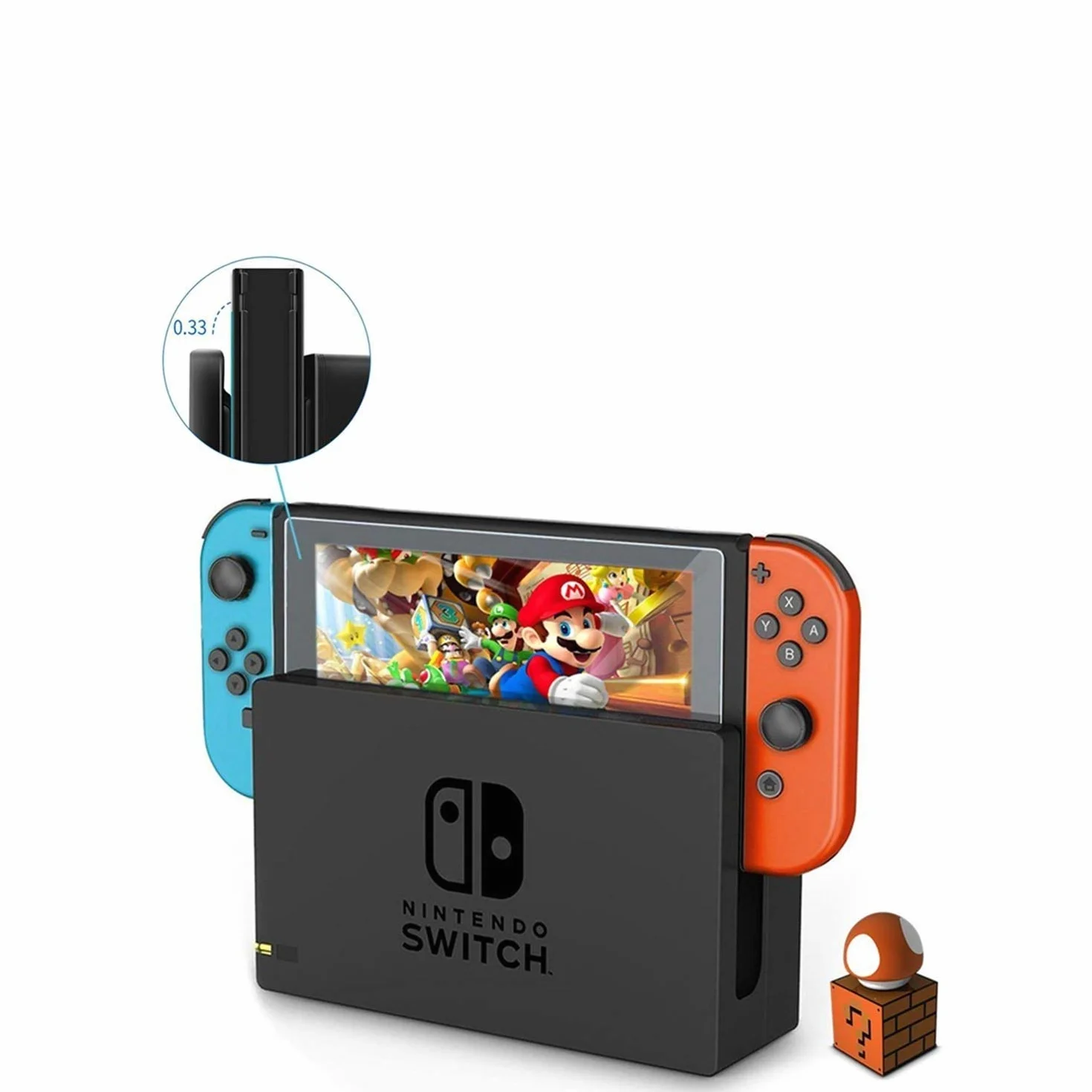 PHONILLICO Szkło hartowane do Nintendo Switch [2 opakowanie] folia ochronna odporna na szkło ochrona przed zarysowaniami