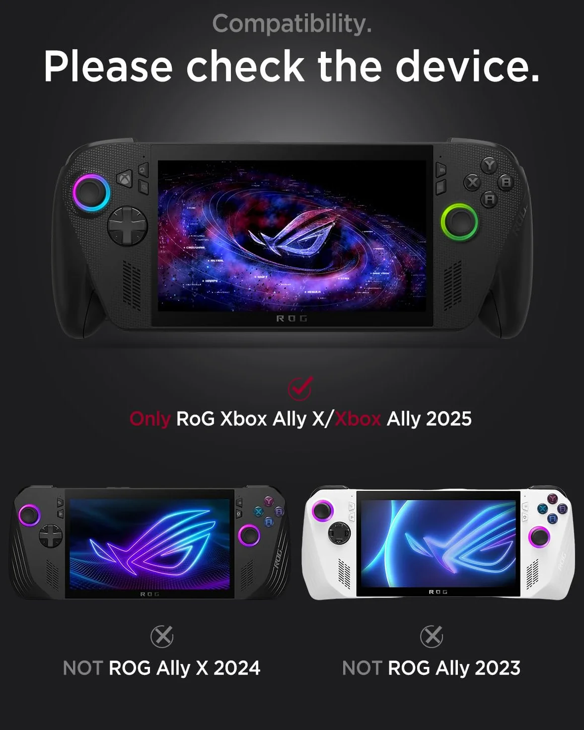 Miimall Przezroczyste etui na ASUS Rog Xbox Ally X / ROG Xbox Ally 2025, etui ochronne ze stojakiem, [TPU silikonowy] [Antyżółty] Odporny na wstrząsy Odporny na kurz, ultracienki cienki futerał ze