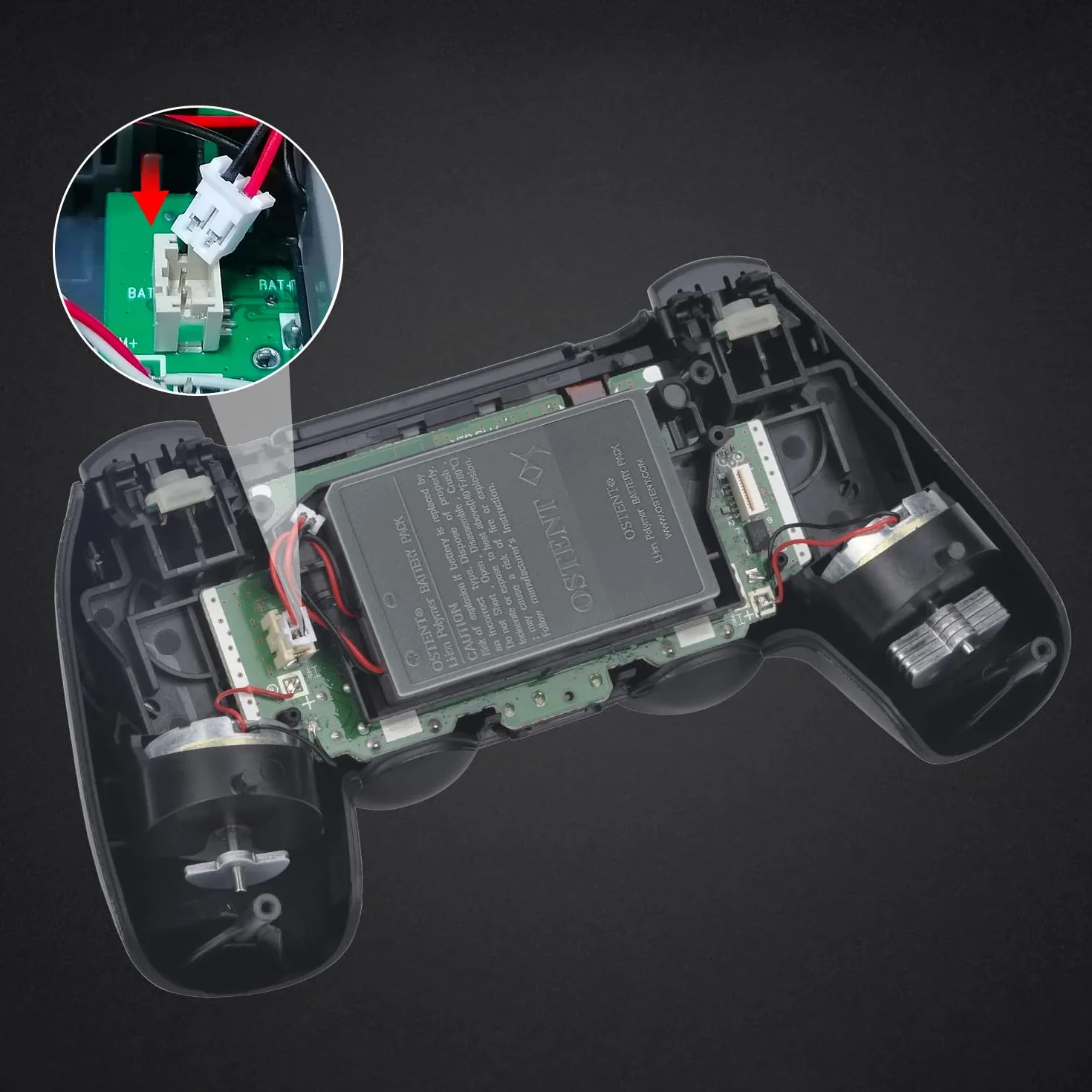 OSTENT 1000 mAh 3,65 V 3,7Wh Akumulator litowo-jonowy do Sony PS4 Oryginalny CUH-ZCT1 Dual Shock Bezprzewodowy gamepad Bluetooth Pierwsza generacja Starsza wersja Duże złącze
