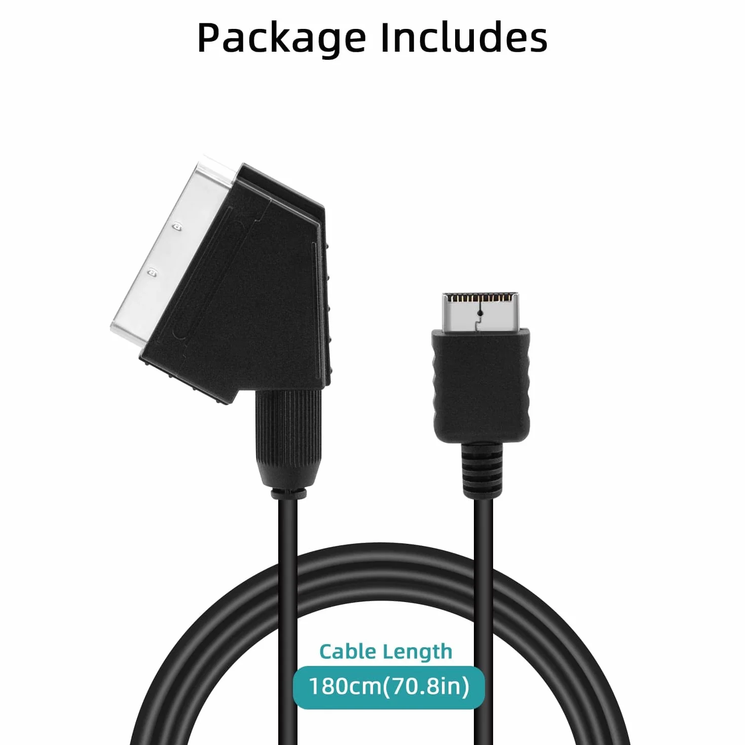 Gam3gear prawdziwy kabel RGB SCART przewód AV do PS3 PS2 PS1 PAL - NIE do HDMI