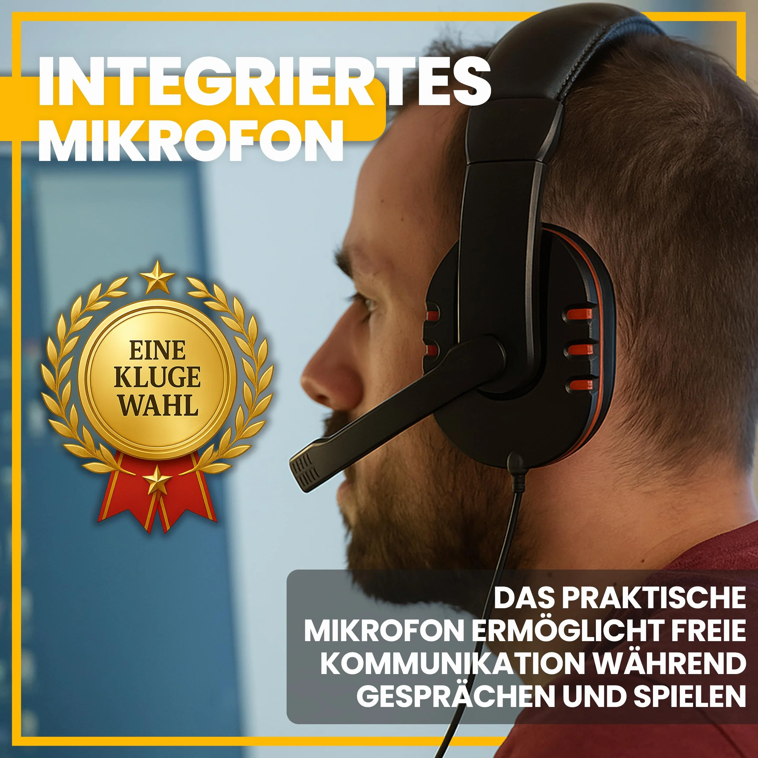 Retoo Zestaw słuchawkowy dla graczy, słuchawki nauszne z kablem do PS4, PS5, PC, Xbox, słuchawki dla graczy z mikrofonem, przewodowy zestaw słuchawkowy z mikrofonem, 18 cm x 18,5 cm x 7 cm