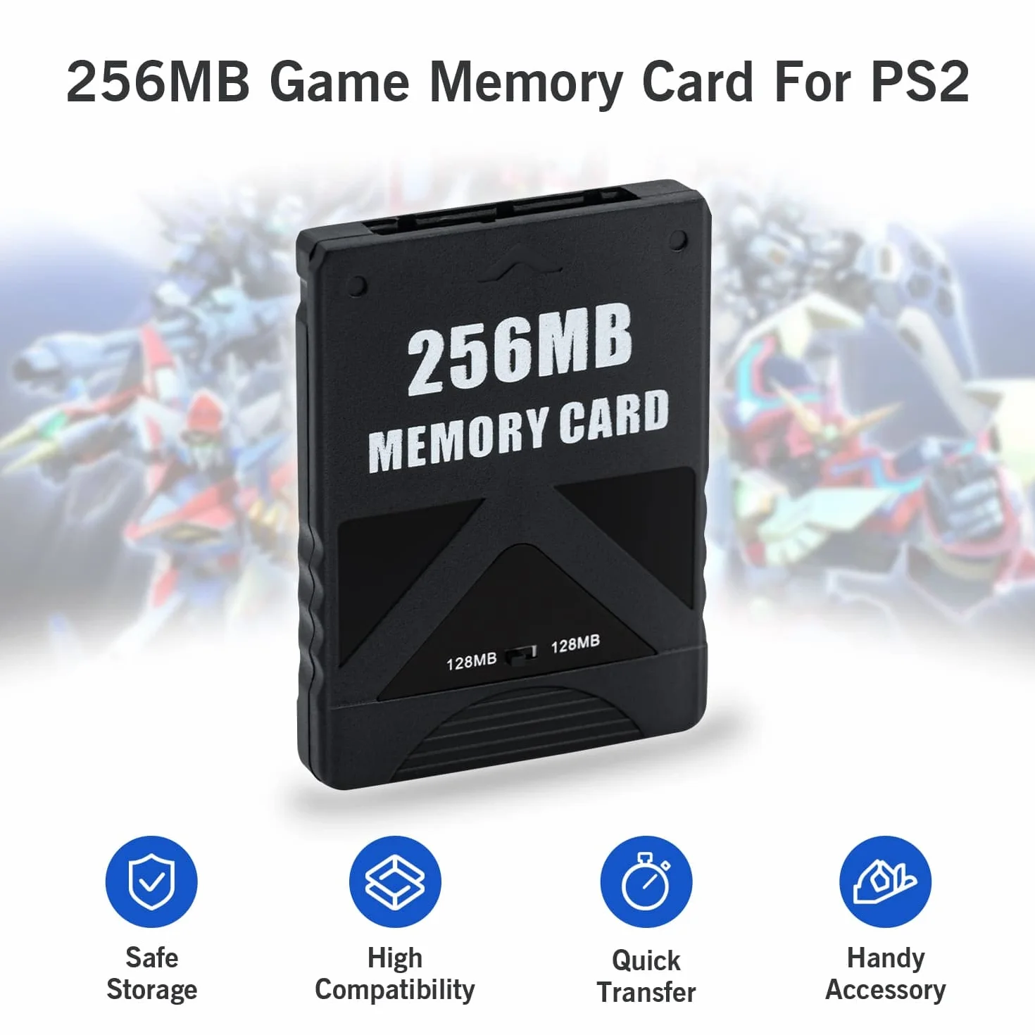 Mcbazel Karta pamięci 256 MB dla graczy do konsoli PS2/ PS2 Slim
