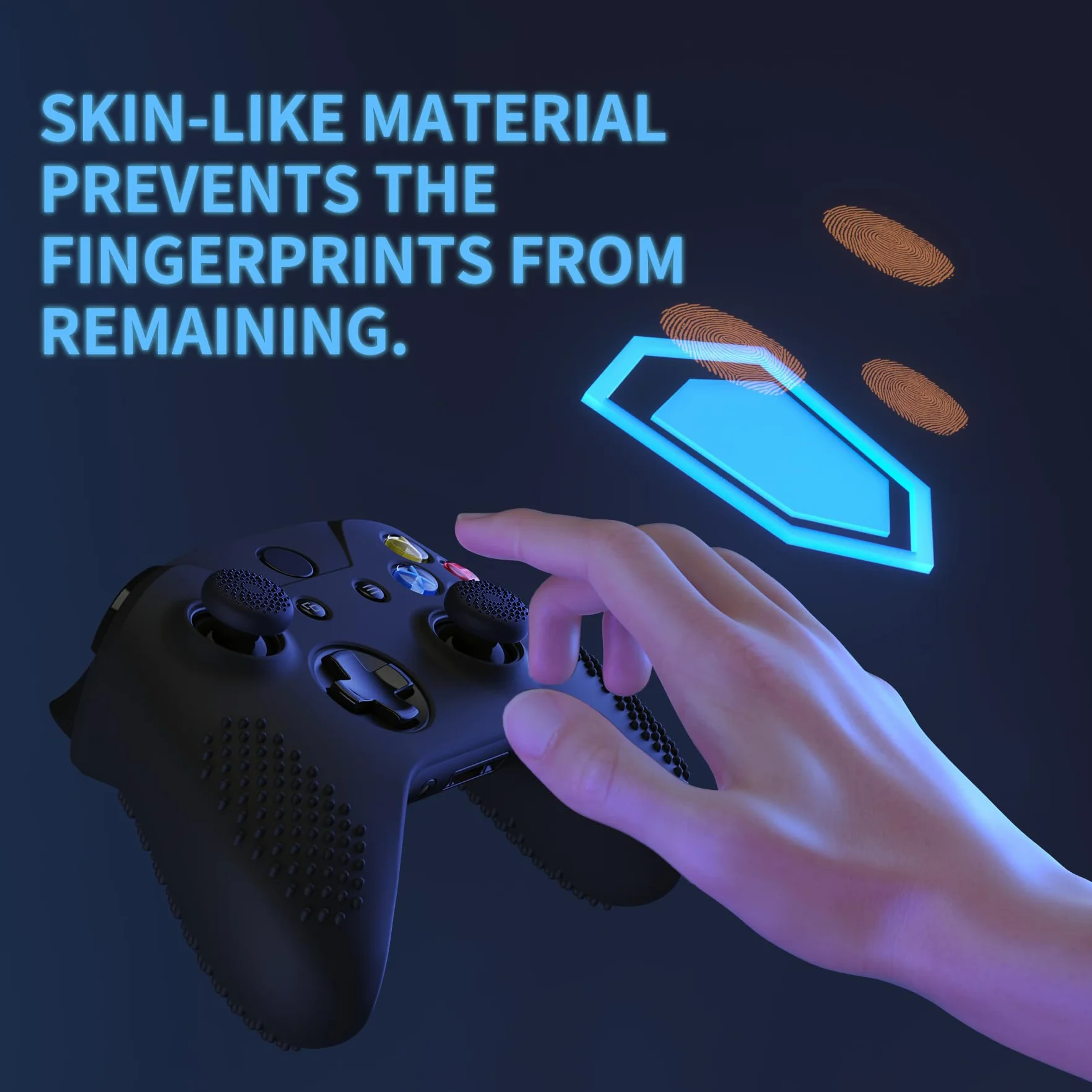 eXtremeRate Miękkie antypoślizgowe silikonowe etui pokrowiec na kciuk kij nakładki ochronne skórki do kontrolera Xbox One S/Xbox One X czarny