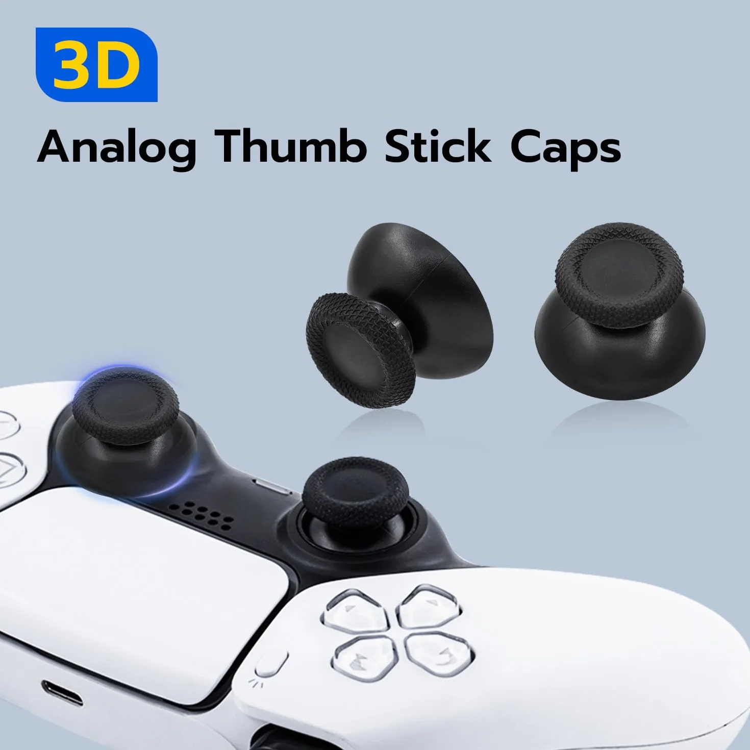 Mcbazel TMR elektromagnetyczne joysticki narzędzie zastępcze do kontrolera PS5, akcesoria zamienne z analogową nasadką 3D do kontrolera PS5 DualSense / DualSense Edge