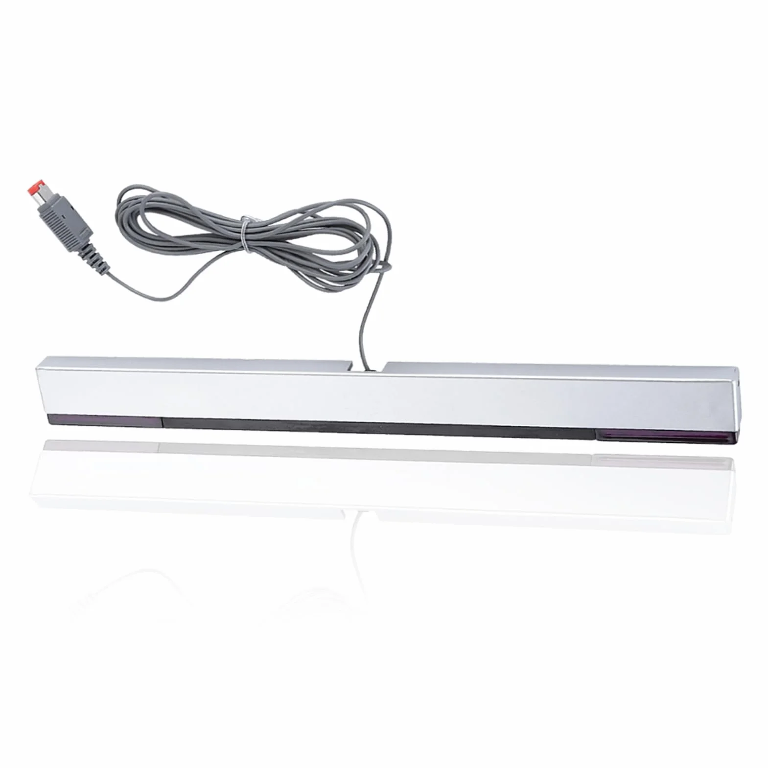 Dpofirs Pasek czujnika sygnału podczerwieni z podstawką, przewodowy odbiornik do konsoli /WIIU, łatwy montaż odbiornika nad lub pod monitorem telewizora