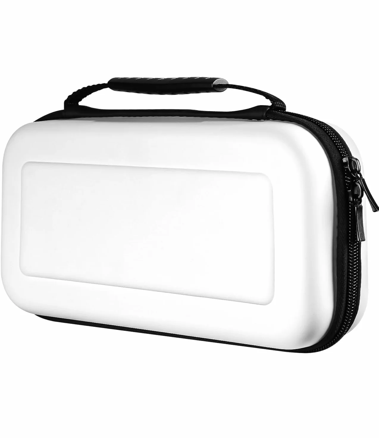 Etui do konsoli Nintendo Switch/Switch OLED Akcesoria, pokrowiec, twarda torba podróżna, pokrowiec ochronny z 10 kieszeniami na karty do gier i inne akcesoria (biały)