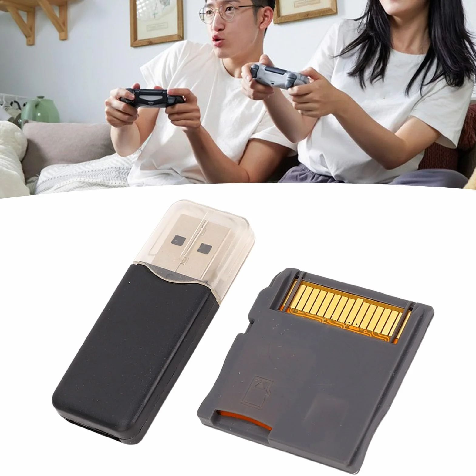 Lazmin112 2025 Karta Pamięci o Grach Wideo R4, Zbudowana Chip ASIC, Karta Pamięci Flash z Czytnikiem, dla NDSL, NDSI, NDSI XL, 2DS, 3DS, 3DS XL, NOWOŚĆ 3DS, NOWOŚĆ 3DS XL, 2DS XL (SILVER)