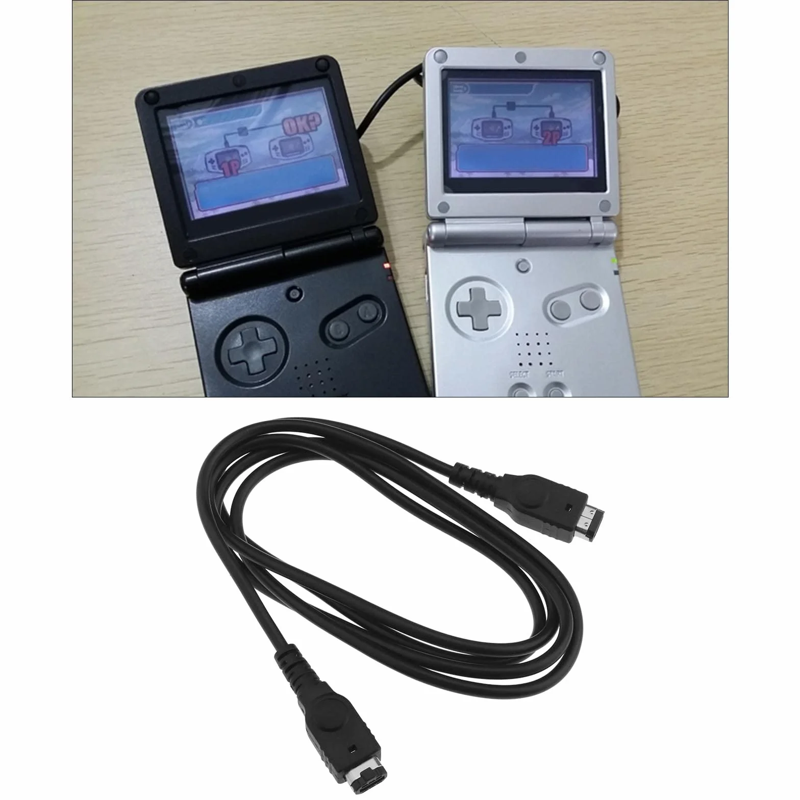 3 szt. Kable GBA SP kompatybilne z Nintendo Game Boy Advance SP Zawiera kabel ładowarki USB i kabel łączący dla 2 graczy 3,5 mm przewód słuchawkowy