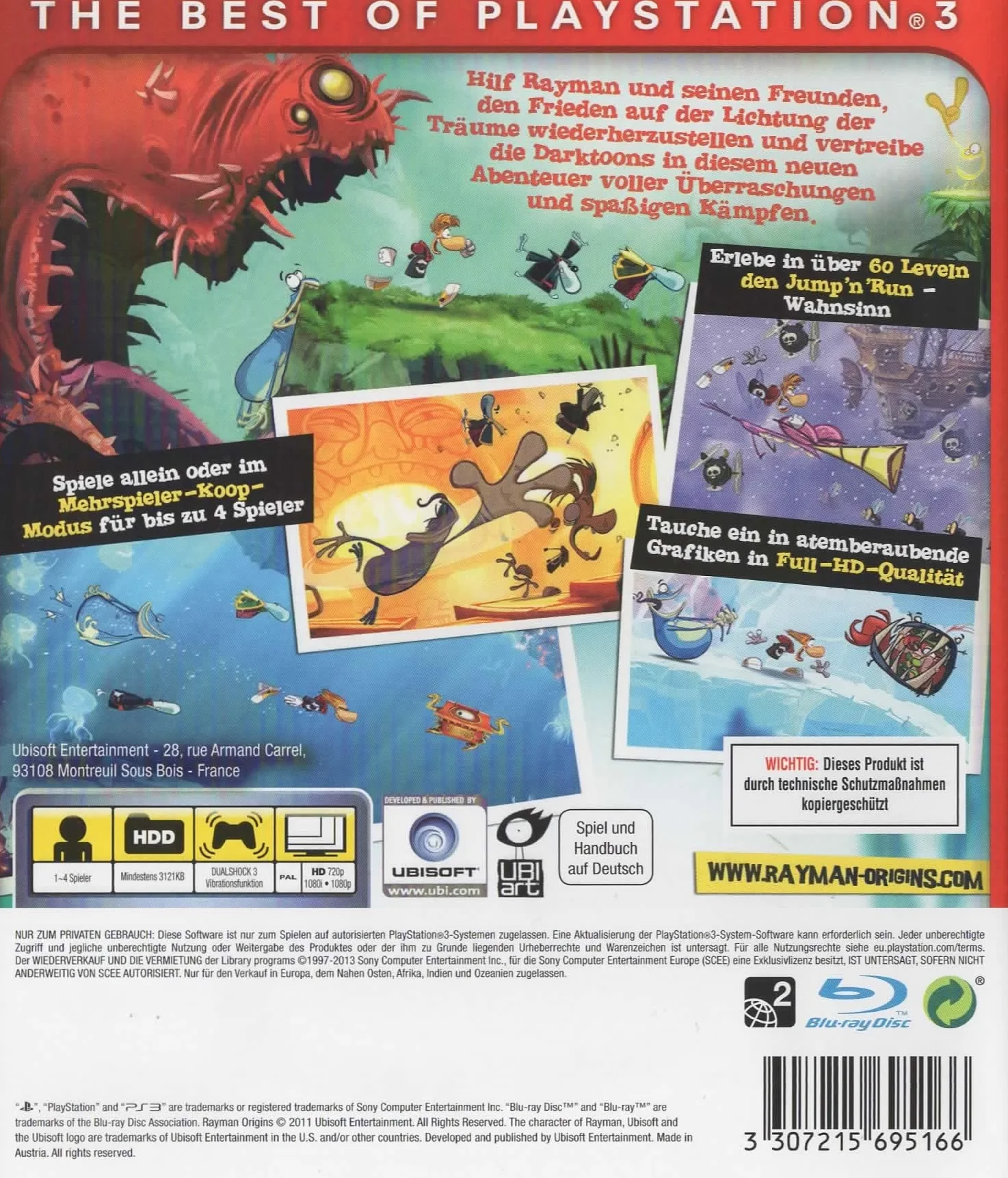 Ubi Soft Rayman Origins PS3