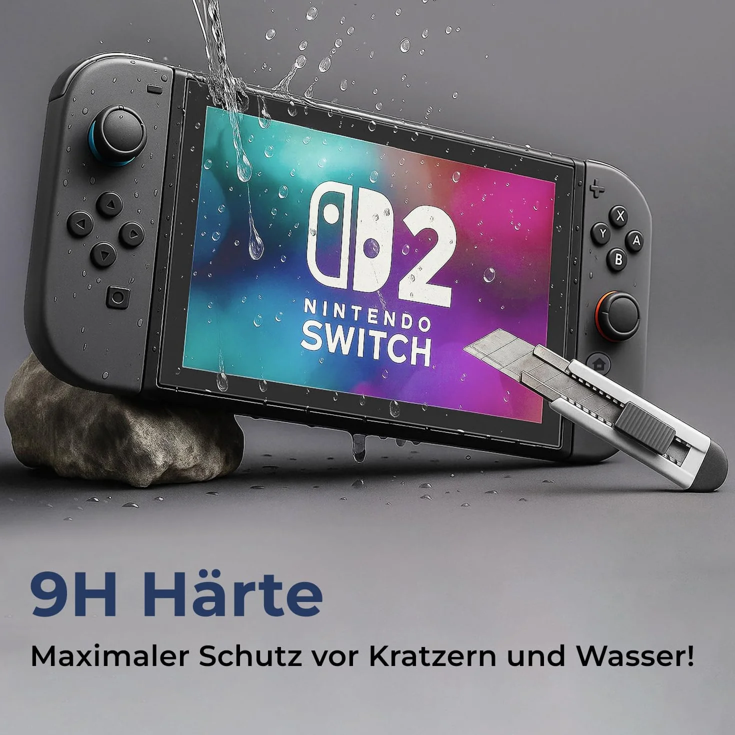 Neroku 2 szt. folia ze szkła pancernego do Nintendo Switch 2 [model 2025] I ultra przezroczysta folia ochronna Switch Nintendo 2 I grubość 0,33 mm I Nintendo Switch 2 akcesoria I szkło pancerne