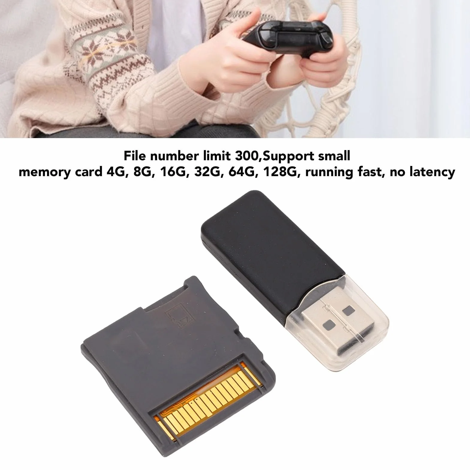 Lazmin112 2025 Karta Pamięci o Grach Wideo R4, Zbudowana Chip ASIC, Karta Pamięci Flash z Czytnikiem, dla NDSL, NDSI, NDSI XL, 2DS, 3DS, 3DS XL, NOWOŚĆ 3DS, NOWOŚĆ 3DS XL, 2DS XL (SILVER)