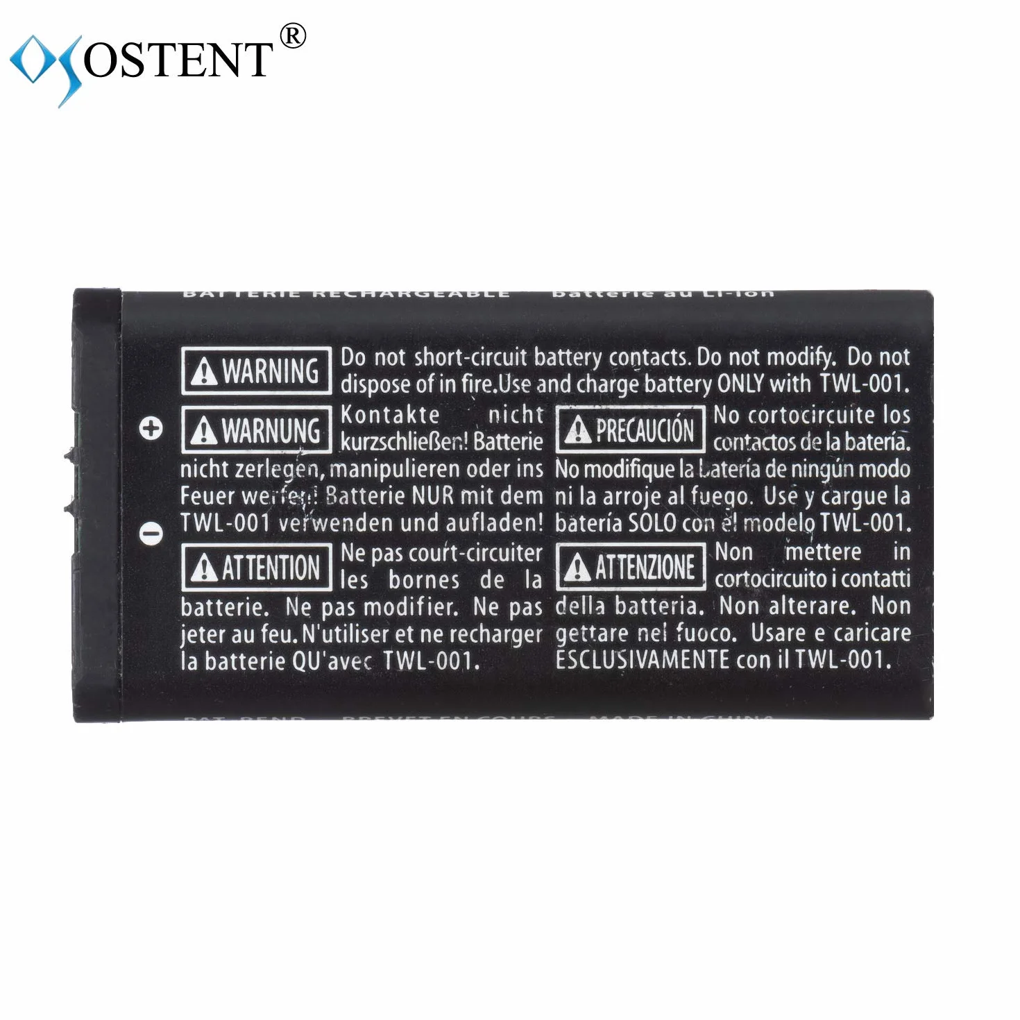 OSTENT Zamiennik akumulatora 840 mAh 3,7 V do Nintendo NDSi