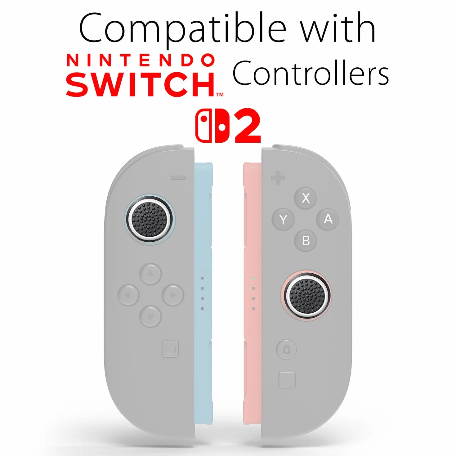 Fosmon Kij analogowy, joystick, nasadki Thumbstick, nakładka ochronna, uchwyty, nakładki silikonowe do PS4 | PS3 | Xbox ONE/ONE S | Xbox 360 | Nintendo Wii U Controller, Gamepad – biały/czarny – 2