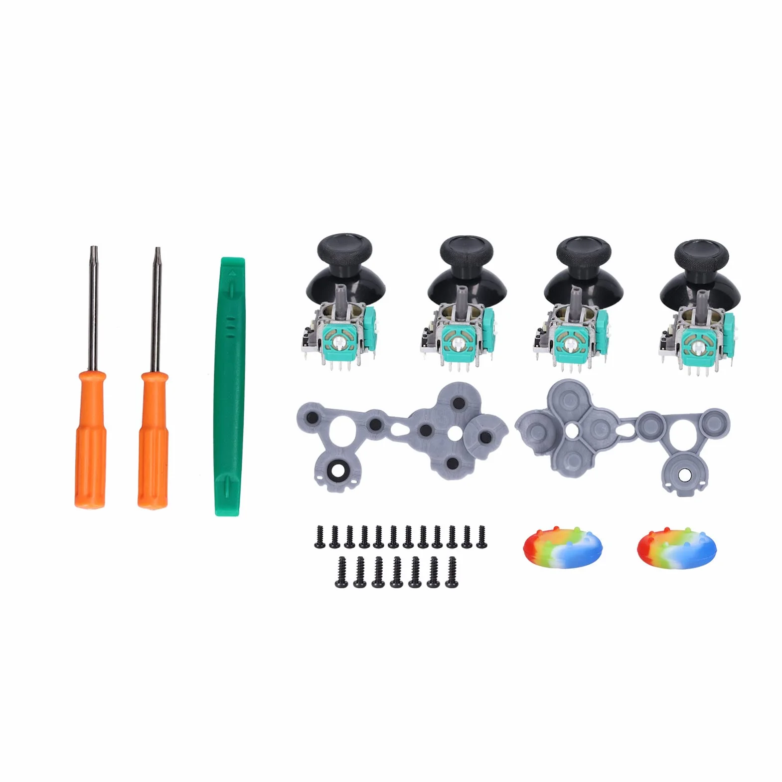 QM21070941 Zestaw Joysticka Analogowego do Kontrolera do One, Zamienne Części Naprawcze Moduł Czujnika 3D Drążka Kciuka z Zestawem Narzędzi do śrubokrętów do Konsoli One/S/X
