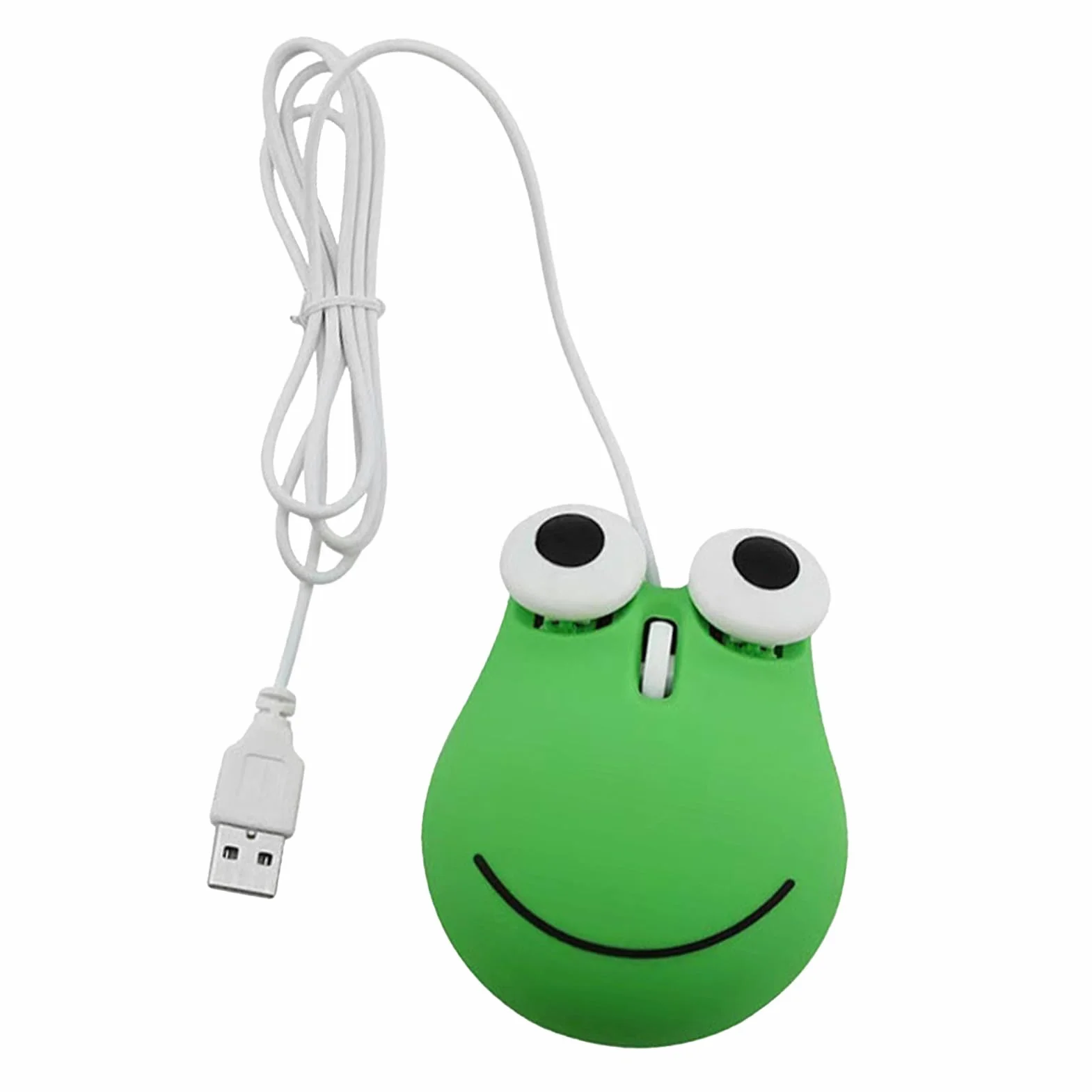 BRRNOO Mysz Przewodowa, Mysz Przewodowa Komputerowa Ergonomiczna Konstrukcja Zwierzęca Zielona żaba Kształt Komputerowa USB śliczna dla Dzieci do Laptopa