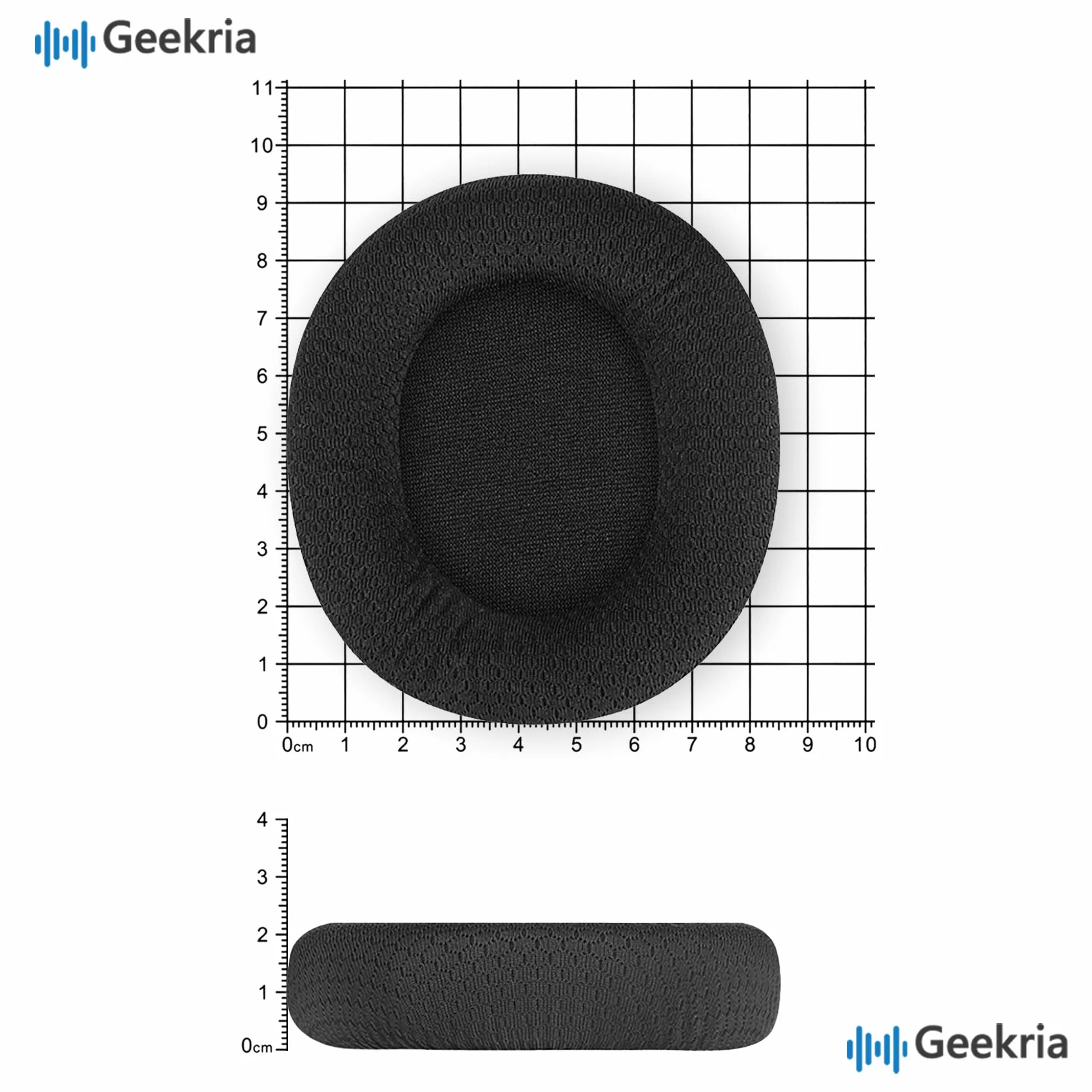 Geekria Comfort Mesh Fabric wymienne nauszniki do Microsoft Xbox Wireless (wersja 2024)/ przewodowe, zestaw słuchawkowy Xbox Stereo/Stereo na 20. rocznicę, edycja specjalna (czarne)