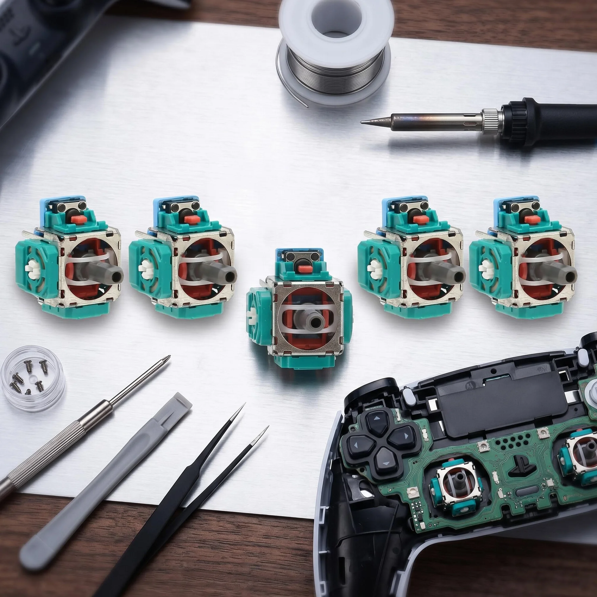 Joystick 3D do PS5,5 szt. Wymiana Joystick 3D Profesjonalny Kontroler do Gier Analogowy moduł Drążka do Kontrolera do Gier PS5