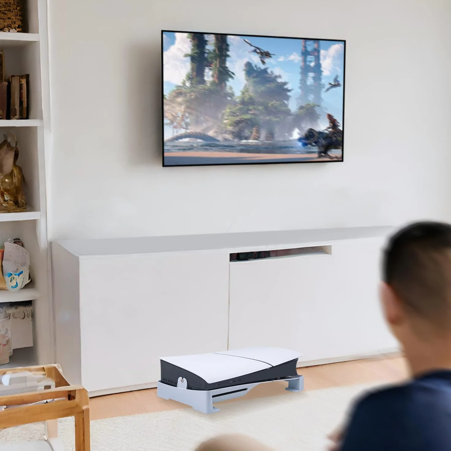 Wigearss PS5 Slim PS5 Pro uchwyt poziomy, stojak poziomy do konsoli PS5 Slim/PS5 Pro, nie pasuje do PS5