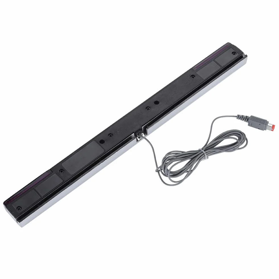 Wii Sensor Bar przewodowy odbiornik z czujnikiem podczerwieni, pasek czujnika do gier, do WII U dla WII
