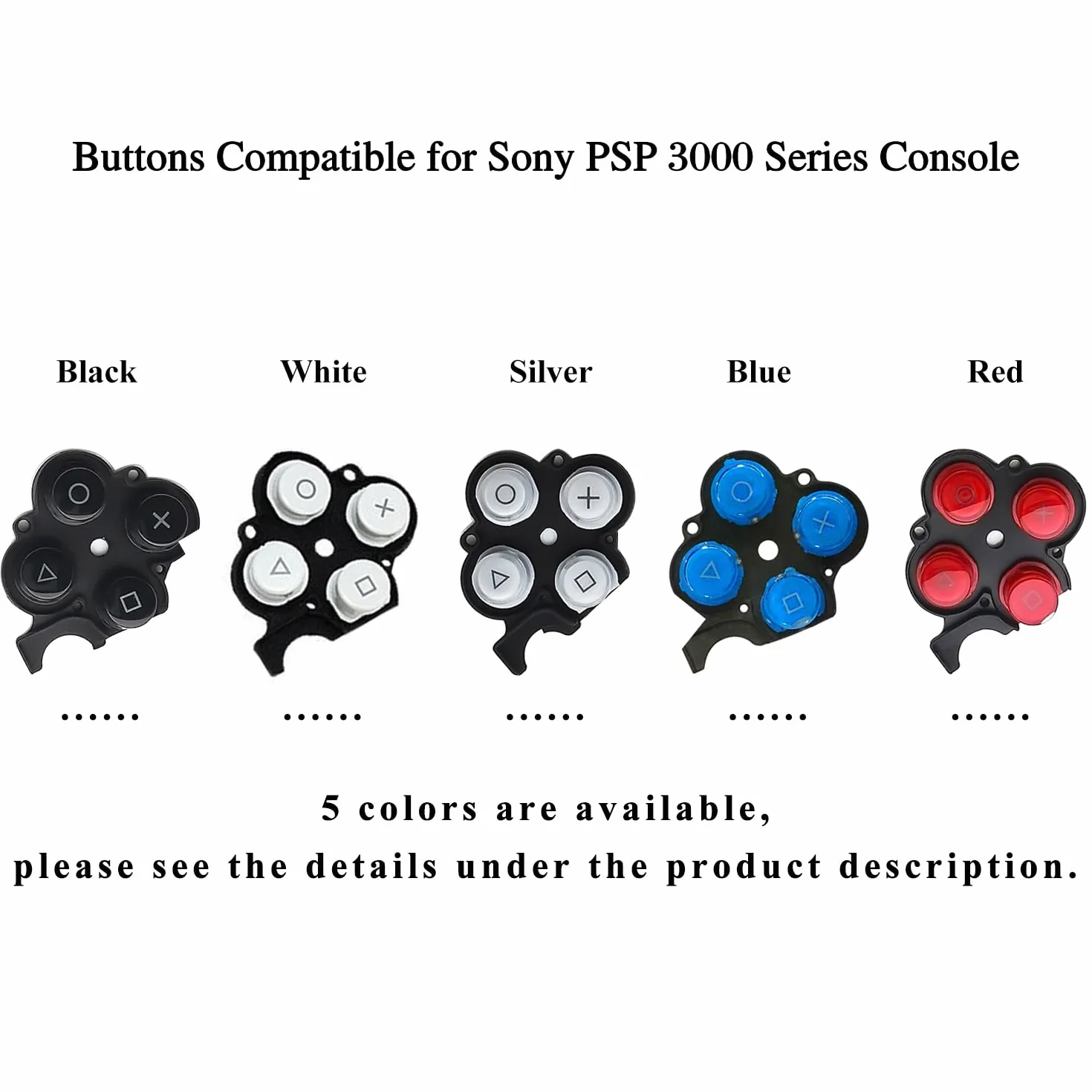 OSTENT Zestaw podkładek na klucze do naprawy konsoli Sony PSP 3000 Series kolor niebieski