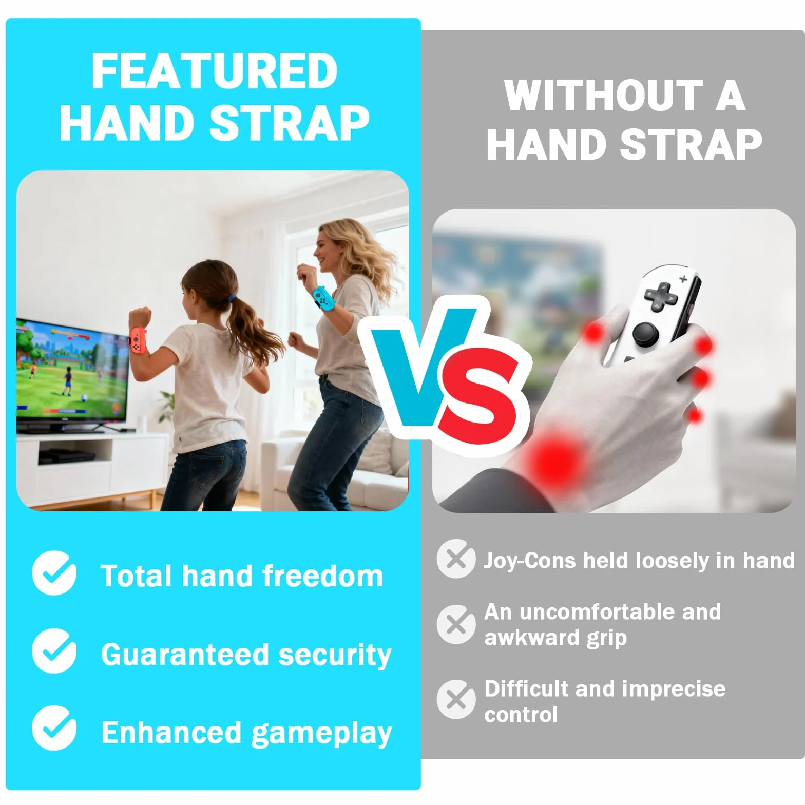 Zorplex 2 Stück Verstellbare Handgelenksbänder Kompatybilny z Nintendo Switch OLED, 2 in 1 Elastische Armbänder Kompatibel z Just Dance für Erwachsene und Kinder [Nintendo DS]