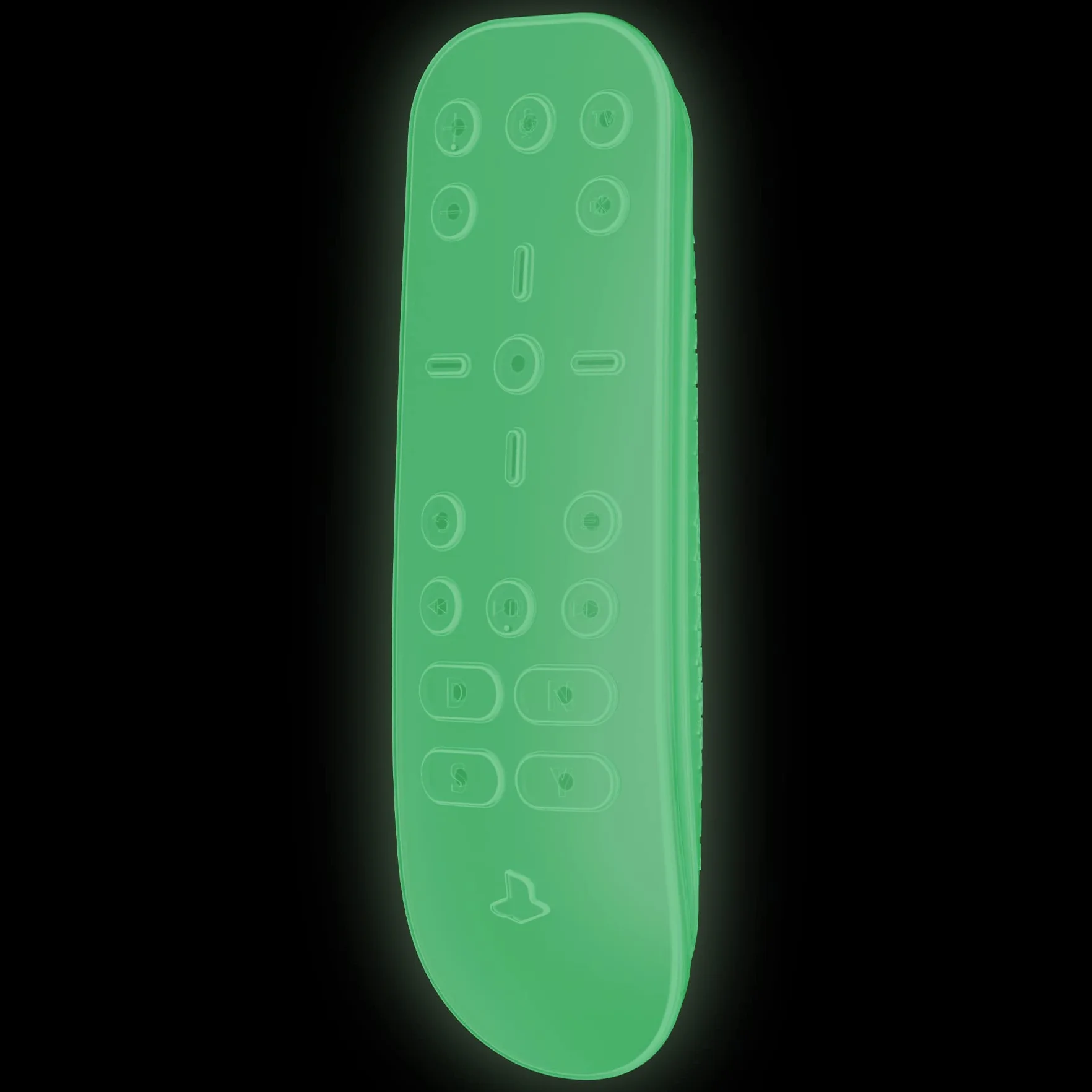 PlayVital Ochronnik Skóry do ps5 Media Remote, Silikonowe Etui Pilot-Świecąca w Ciemności Zieleń