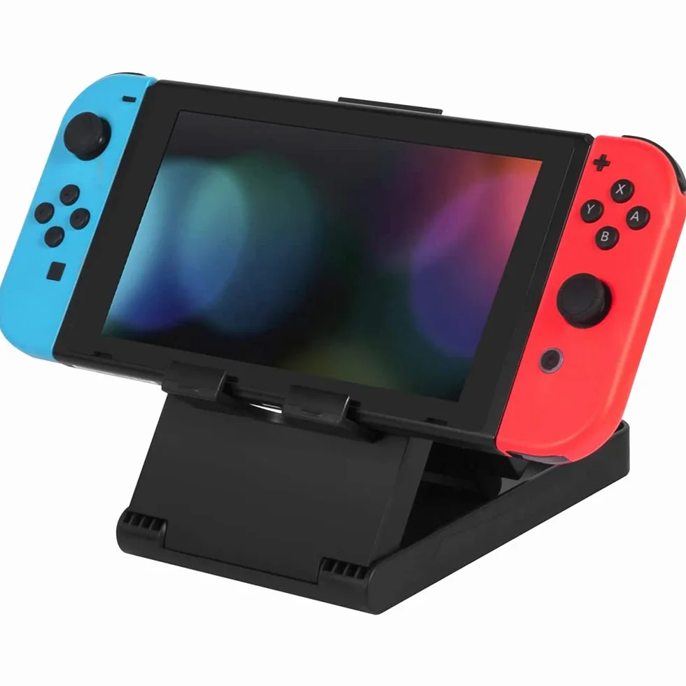 MMOBIEL -PACK Compact Console Stojak odtwarzany ze składanym stojakiem Nintendo Switch z gumowym kratą pod 3 różnymi kątami [gra wideo]