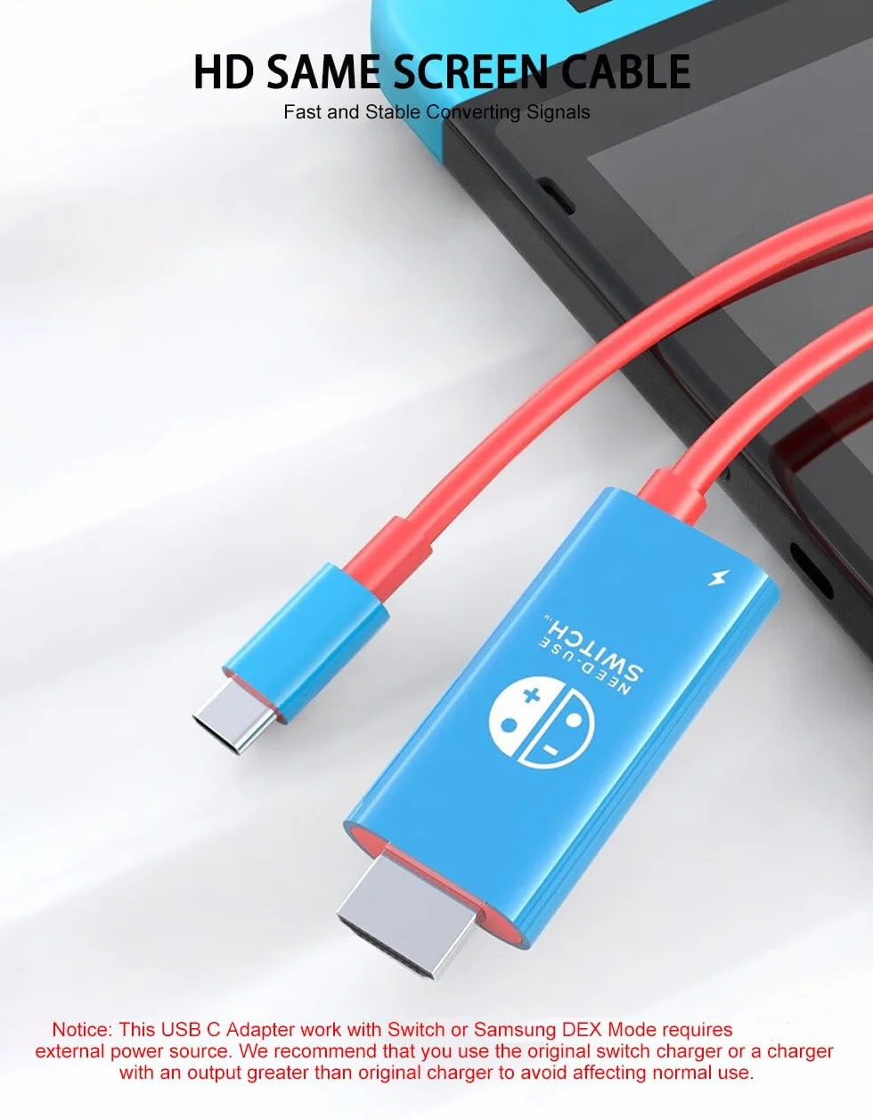 2026 USB C to HDMI Cable Adapter for Nintendo Switch 2, 4K 60Hz HDMI 2.0, 100W Charging Port, TV Adapter Switch 2 Dock for Steam Deck,Nintendo 2 Accessories Switch OLED Docking Station Portable Travel