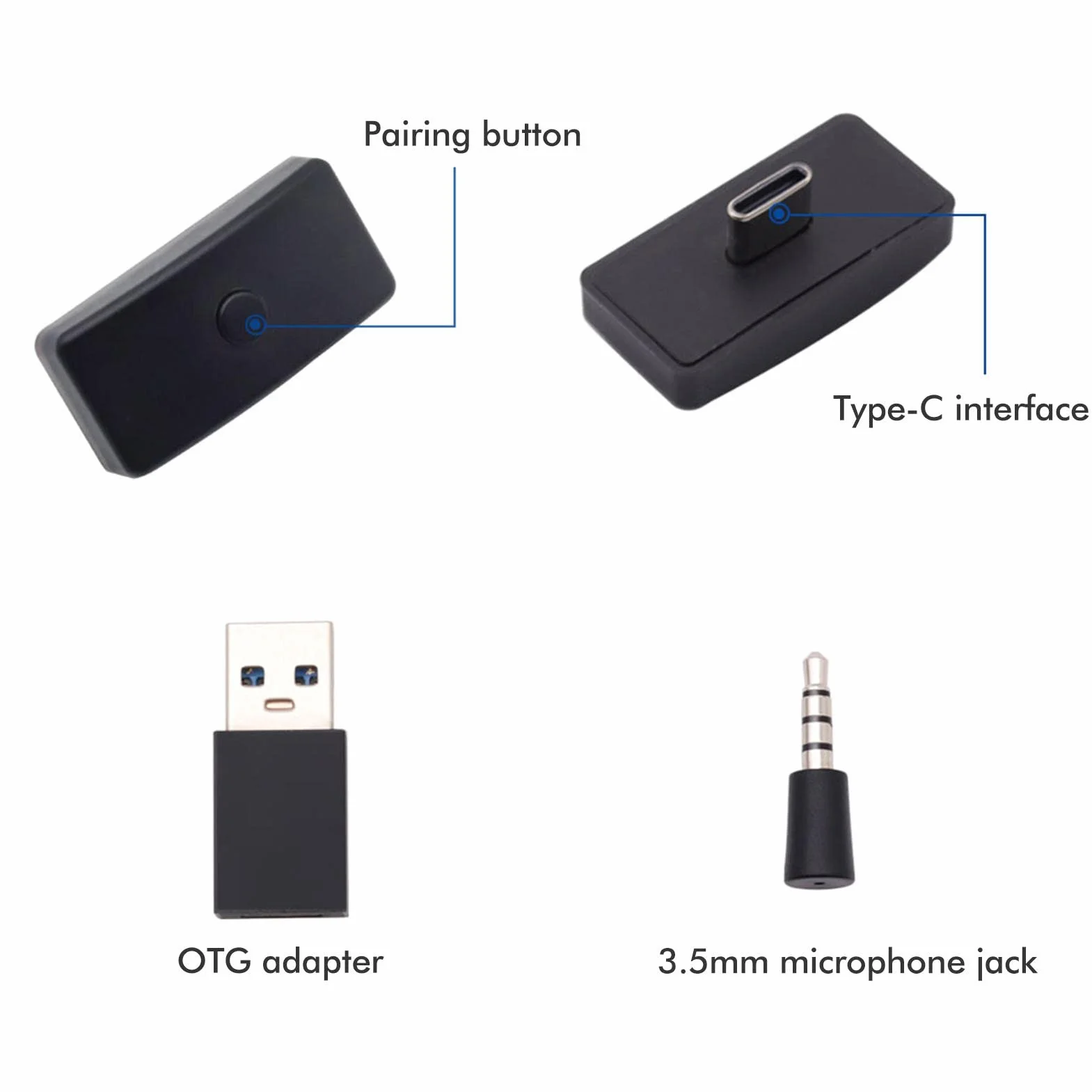 Nikou PS4 adapter Bluetooth, bezprzewodowy odbiornik audio PS5 Bluetooth 5.0 nadajnik PC gra muzyka adapter do słuchawek