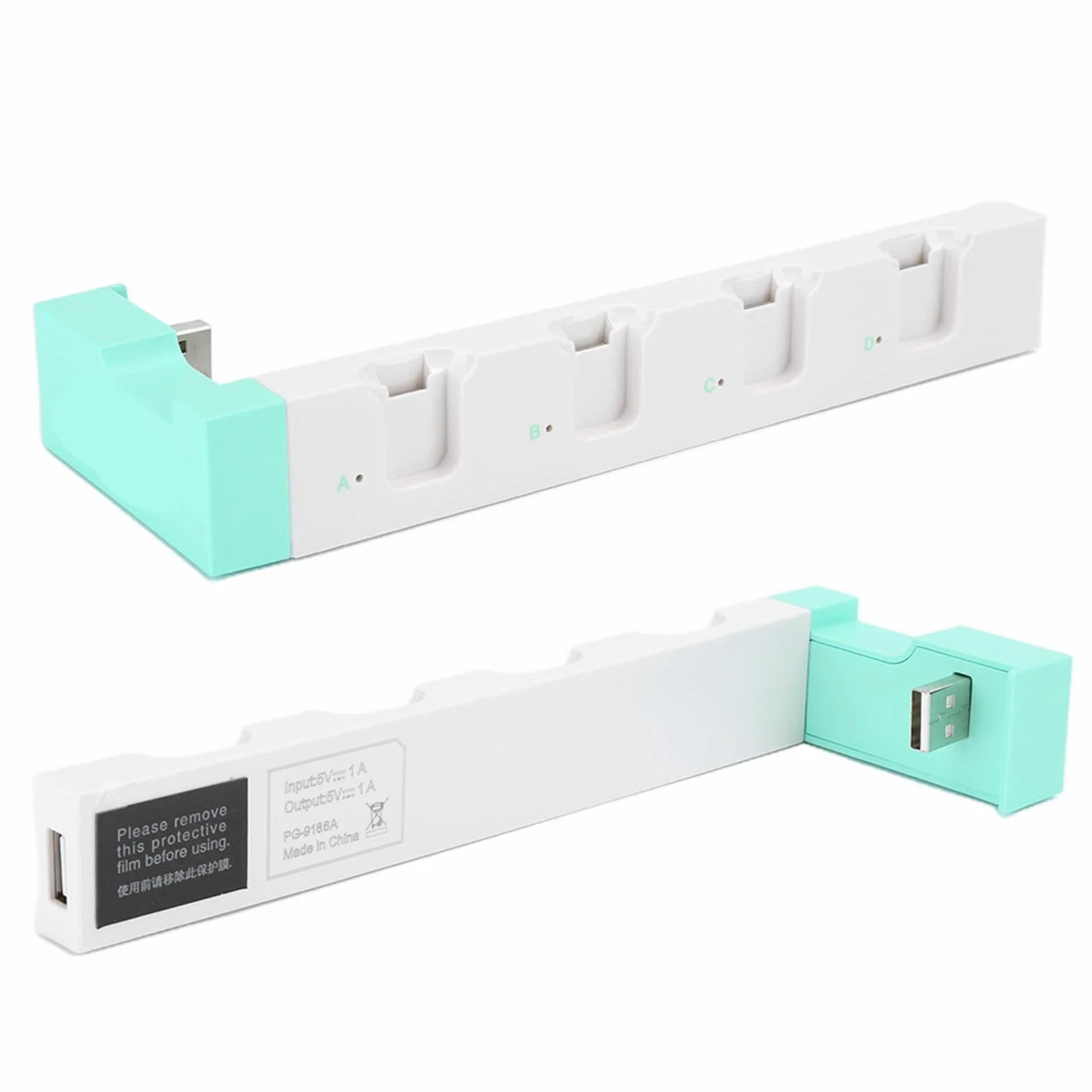 Stacja ładująca do przełącznika N-Switch, PG‑9186 4 gniazda stacja ładowania kontroler podstawa ładowarki, ze wskaźnikiem LED - kontrolery nie są dołączone…
