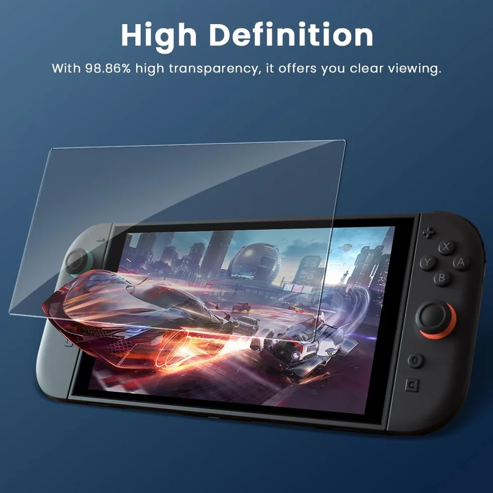 Switch 2 osłony ekranu ze szkła hartowanego, osłona ekranu ze szkła hartowanego do Nintendo Switch 2 (2025), 3 sztuki, odporne na zarysowania, bez pęcherzyków powietrza, ultra odporne na
