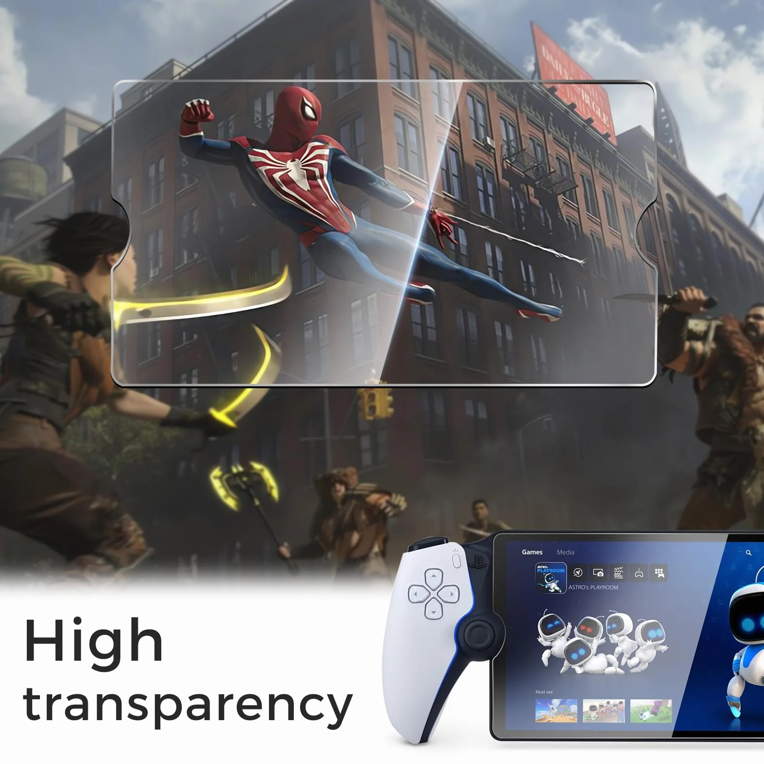 CoBak 2 sztuki pancernych szkła ochronnego do PlayStation Portal Remote Player, 8 cali Screen Protector o twardości 9H, odporne na zarysowania, ultra przezroczyste, szkło pancerne folia ochronna