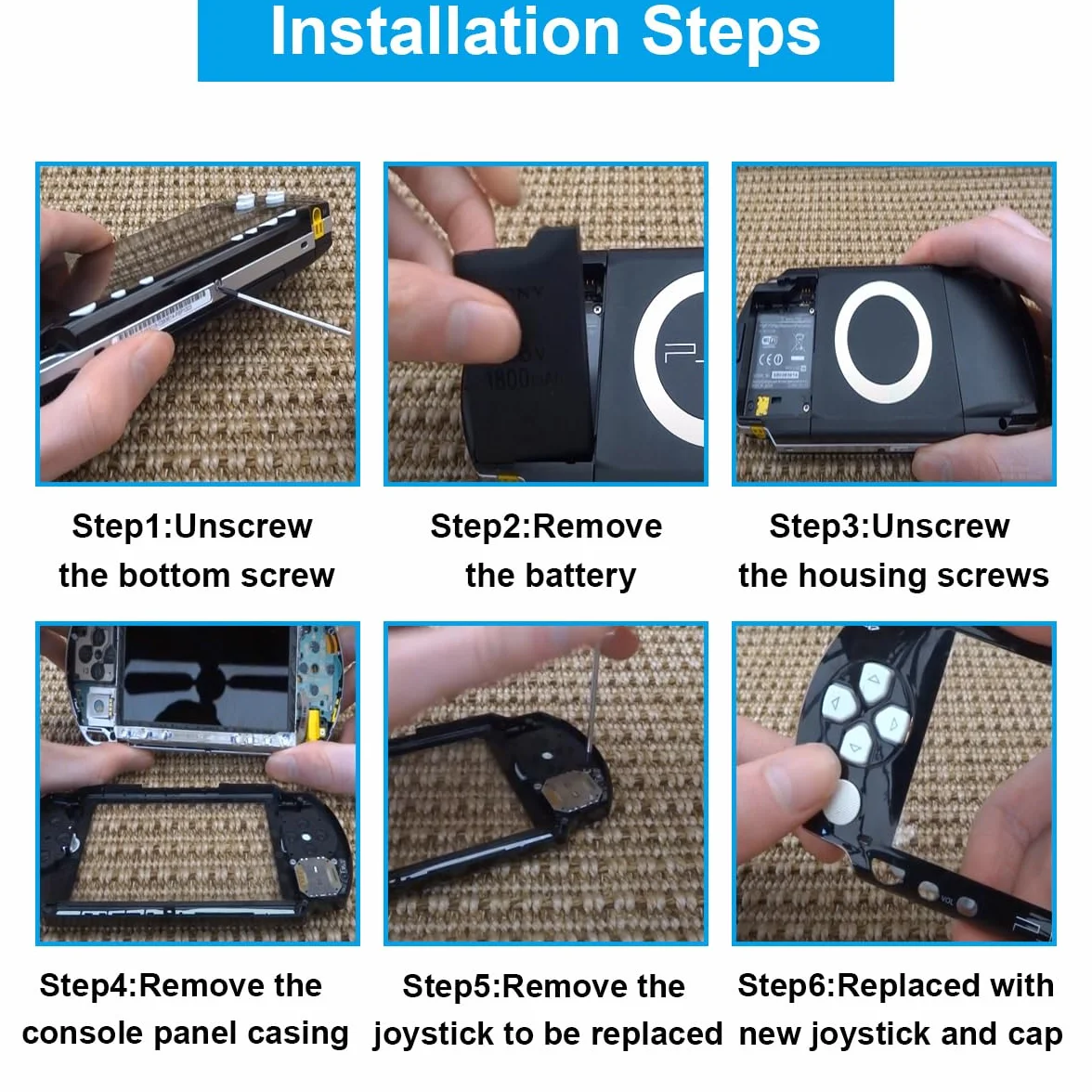 ZHUROUPU Zamiennik analogowego joysticka 3D i nakładka na kciuk do Sony do PSP 1000 1001, akcesoria, kierunek, przycisk krzyżowy, lewy klawisz, głośność, prawa, klawiatura, elastyczny kabel