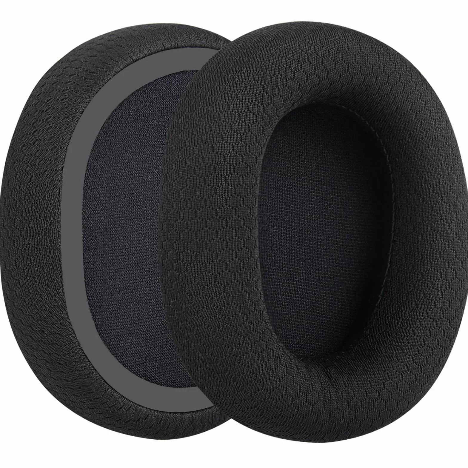 Geekria Comfort Mesh Fabric wymienne nauszniki do Microsoft Xbox Wireless (wersja 2024)/ przewodowe, zestaw słuchawkowy Xbox Stereo/Stereo na 20. rocznicę, edycja specjalna (czarne)