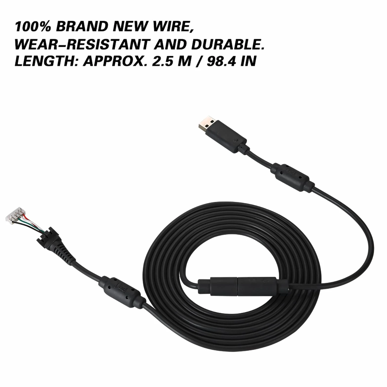 Kabel do Gamepada dla Konsoli 360: Trwały Zamienny Przewód USB z Adapterem Zrywalnym (Czarny)