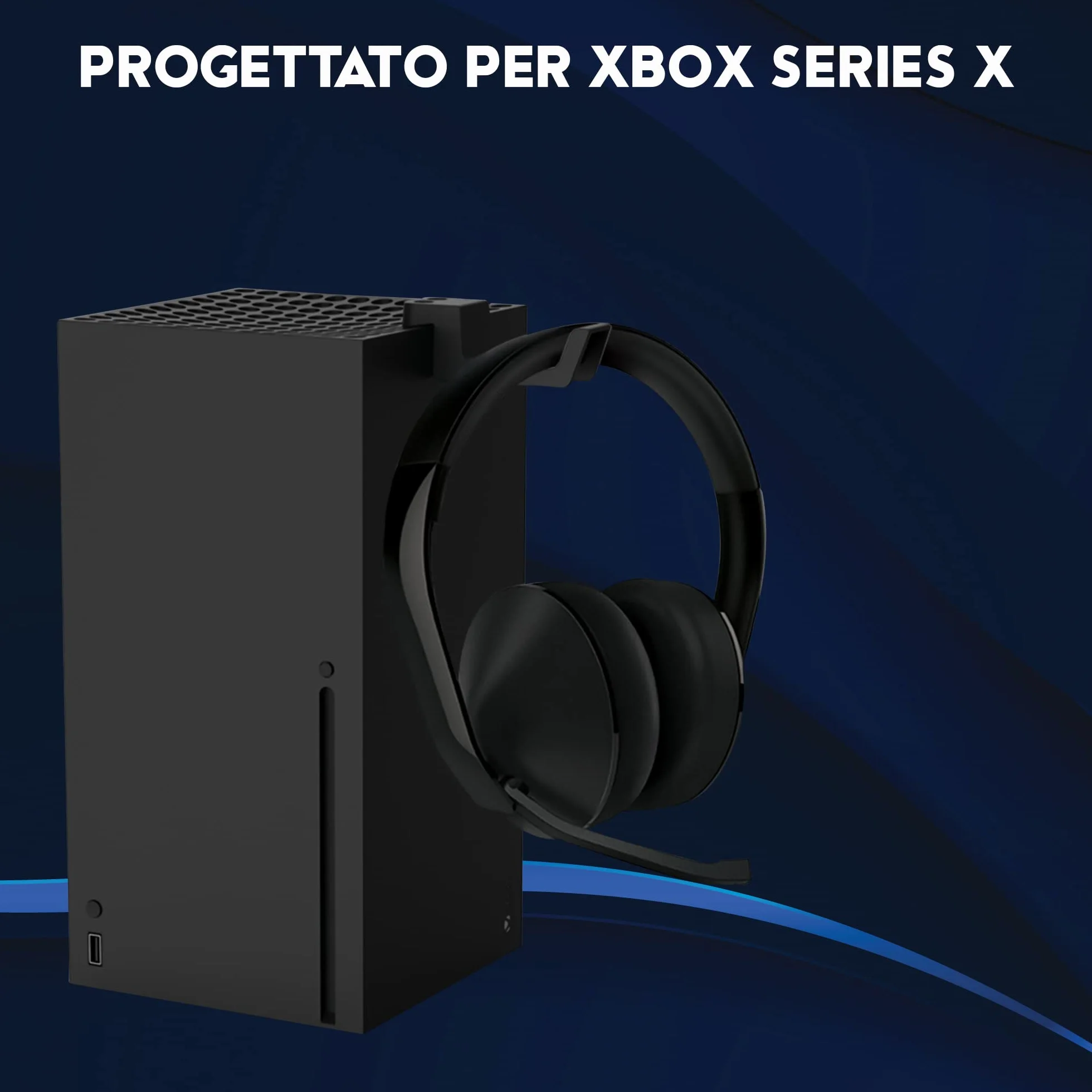 DR1TECH GameHookX+ Uchwyt Słuchawkowy do gier XBOX Series X - DESIGN SAVE YOUR SPACE Stojak Odporny na zadrapania Ultra Odporny - Akcesoria do XBOX