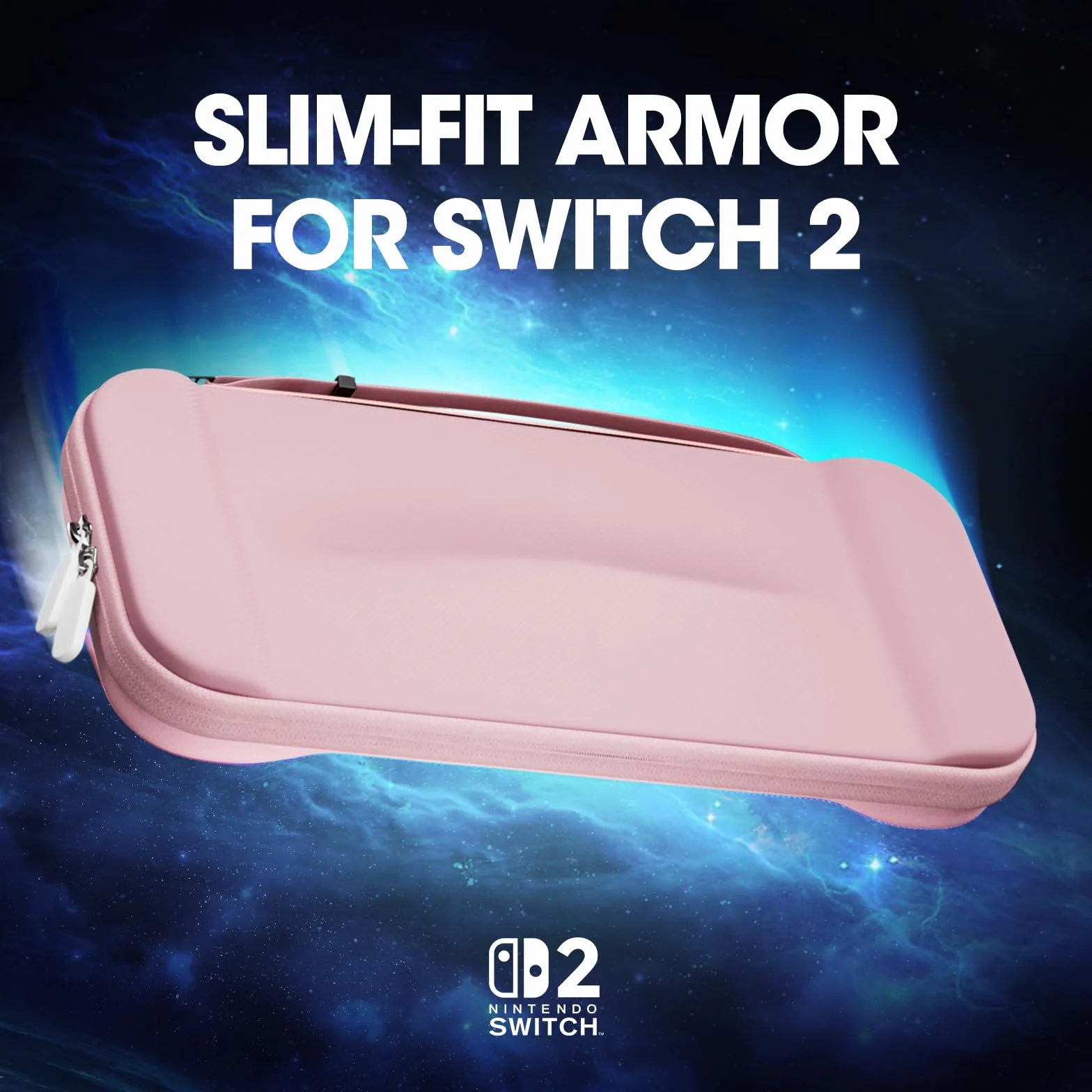 ProCase Leicht Tragetasche for 2025 Nintendo Switch 2, z 12 przegródkami na karty do gier, schutzhülle na konsolę i akcesoria - Rosa, schlank