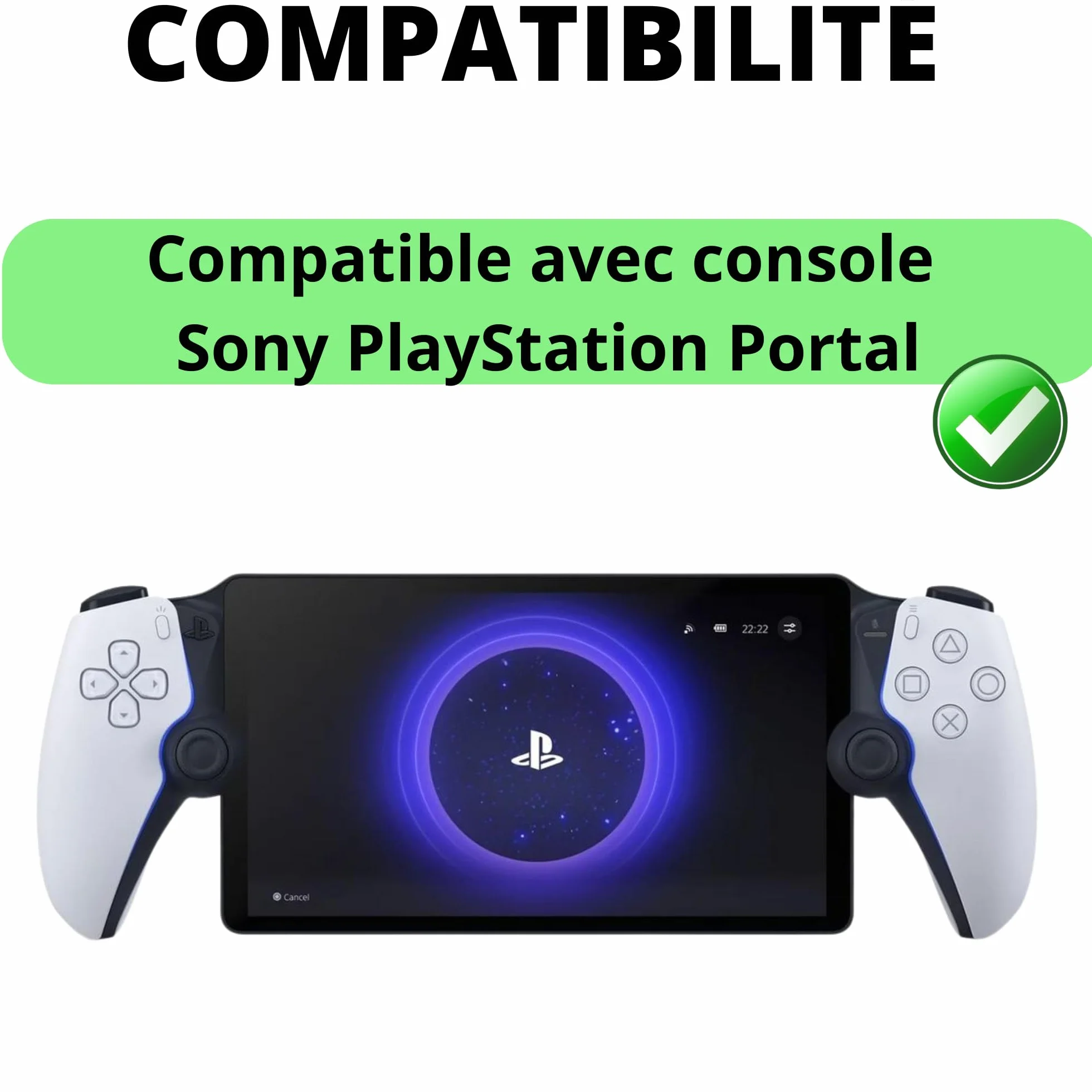 PHONILLICO Szkło hartowane do Sony Playstation PS5 Portal [2 sztuki] PS Portal Folia ochronna odporna na zarysowania osłona ekranu
