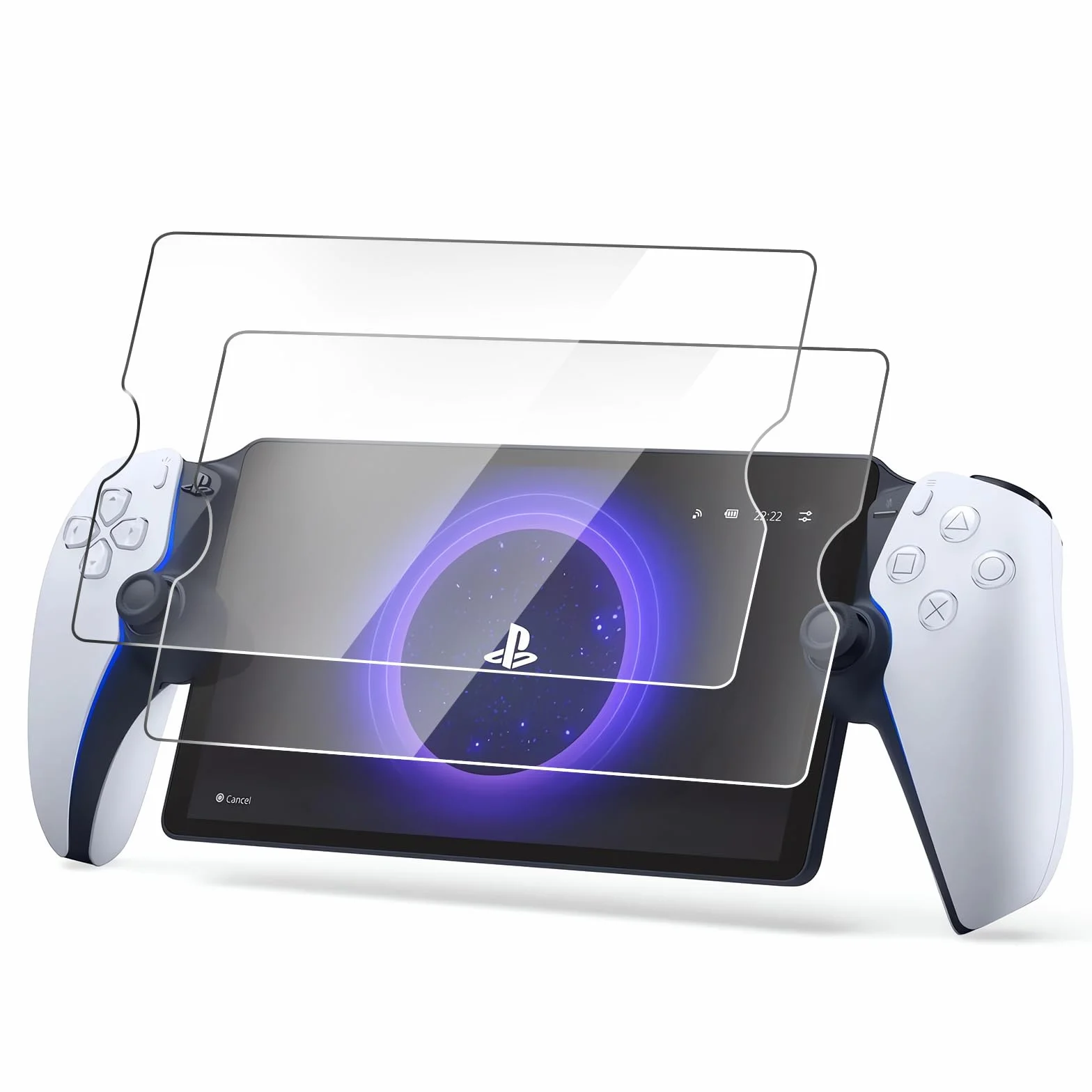 CoBak 2 sztuki pancernych szkła ochronnego do PlayStation Portal Remote Player, 8 cali Screen Protector o twardości 9H, odporne na zarysowania, ultra przezroczyste, szkło pancerne folia ochronna