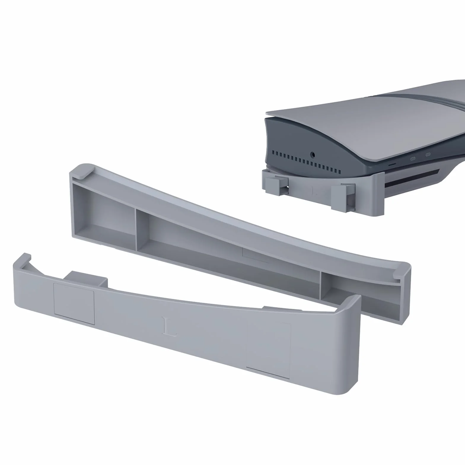 Poziomy wspornik stojaka ABS do PS5 Pro Digital i Disc do PS5 Slim Console Mount Holder akcesoria (szary)