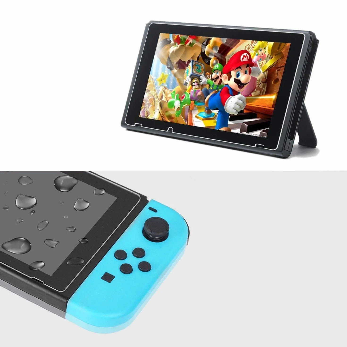PHONILLICO Szkło hartowane do Nintendo Switch [2 opakowanie] folia ochronna odporna na szkło ochrona przed zarysowaniami